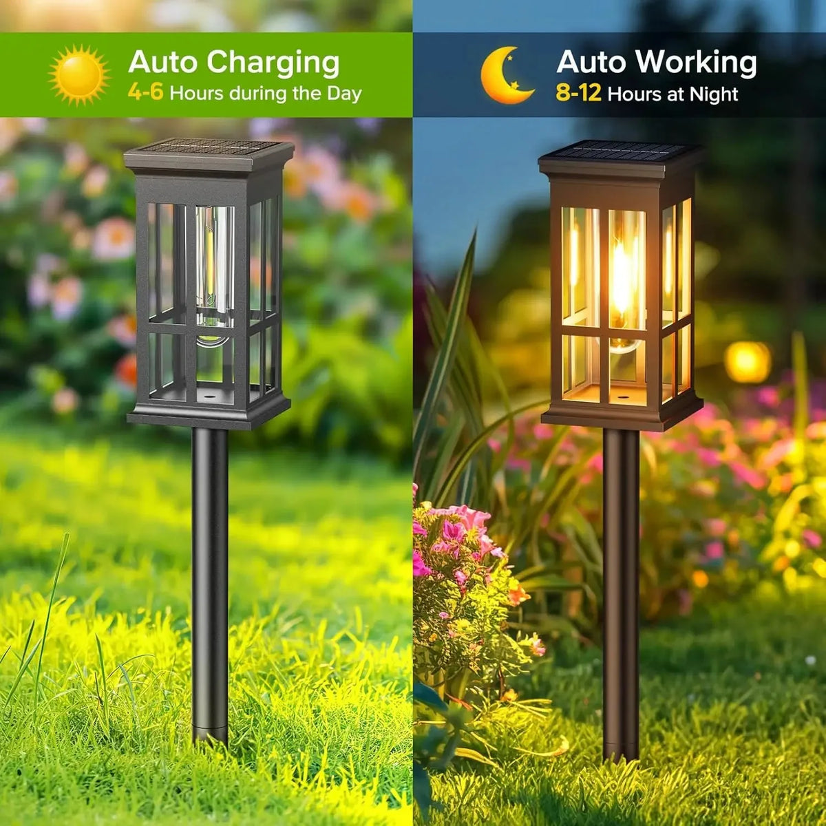 Solar Pathway Lights Waterproof LED Landscape Lighting For Gardens