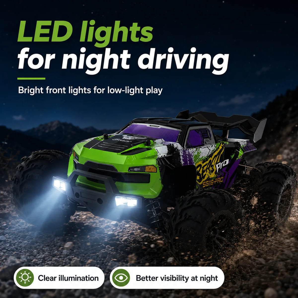 ZNLYRION Off-Road RC Buggy 4WD Remote Control Racing Truck