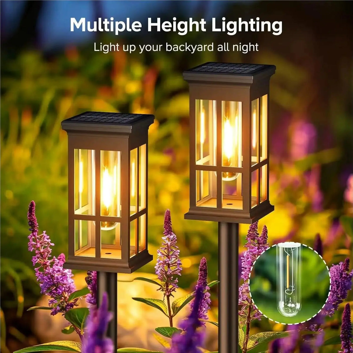 Solar Pathway Lights Waterproof LED Landscape Lighting For Gardens