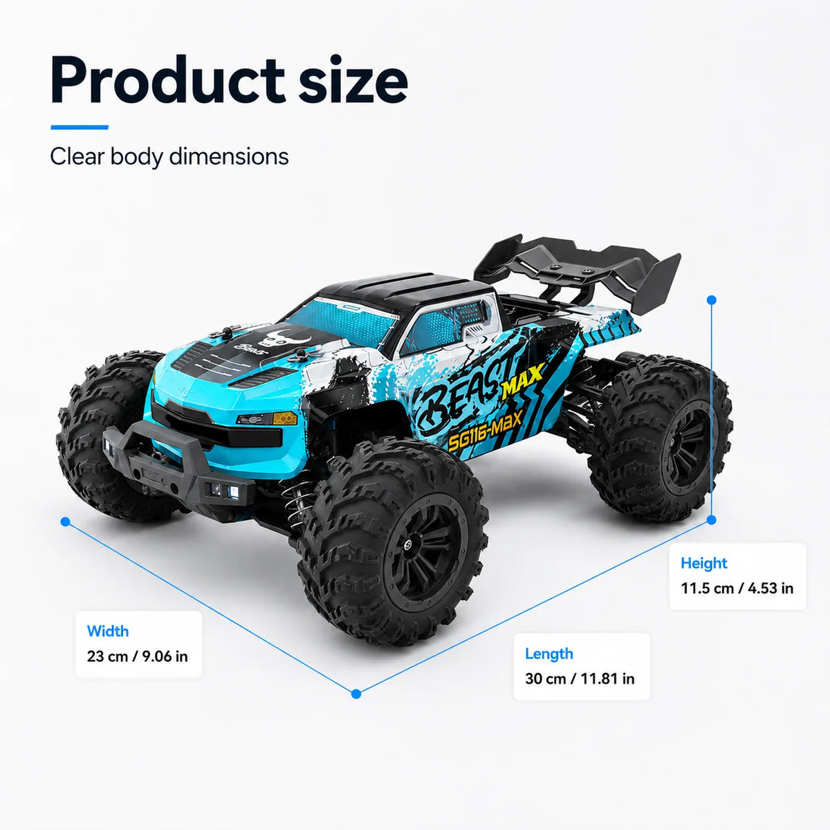 ZNLYRION Off-Road RC Buggy 4WD Remote Control Racing Truck