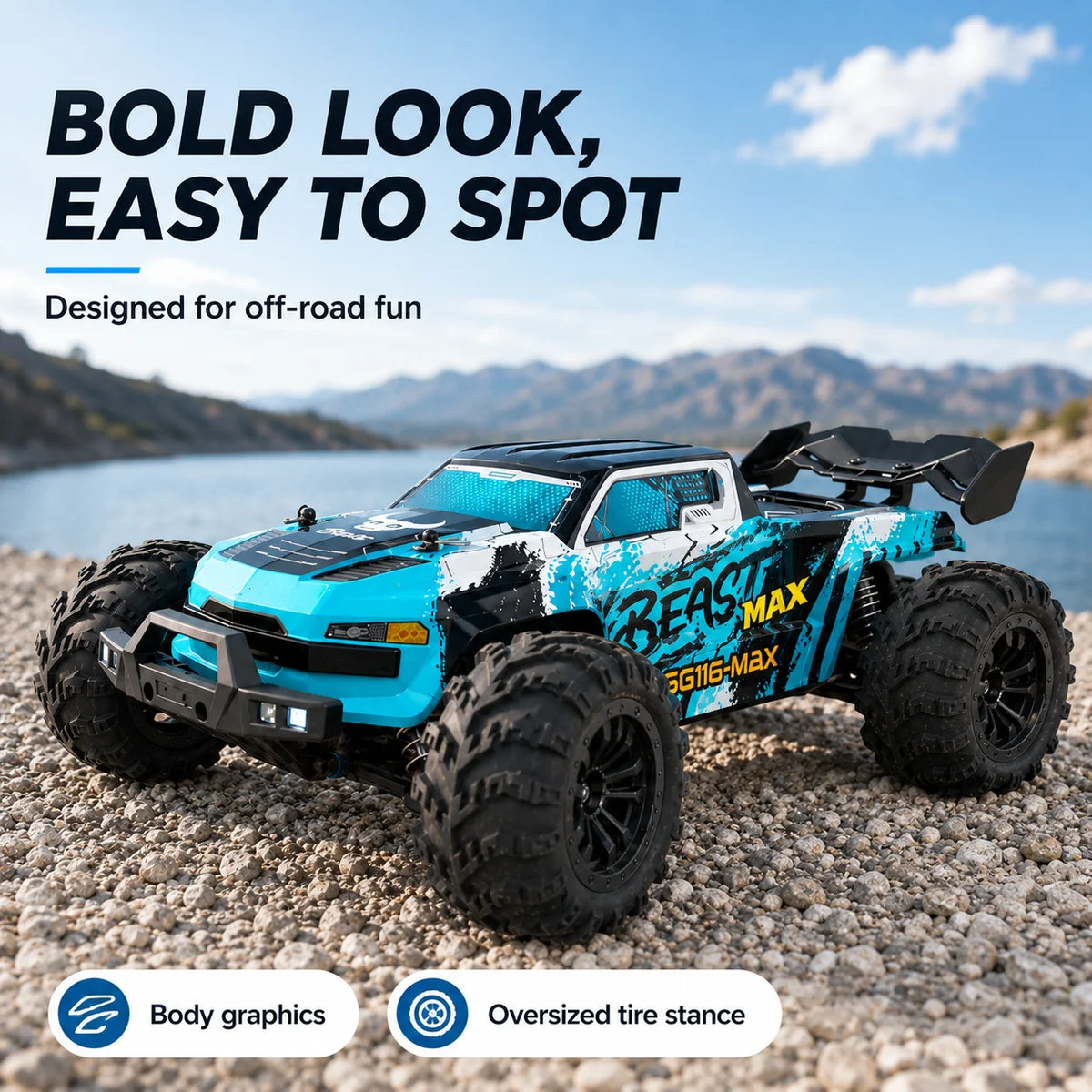 ZNLYRION Off Road Buggy Four Wheel Drive Remote Control Racer