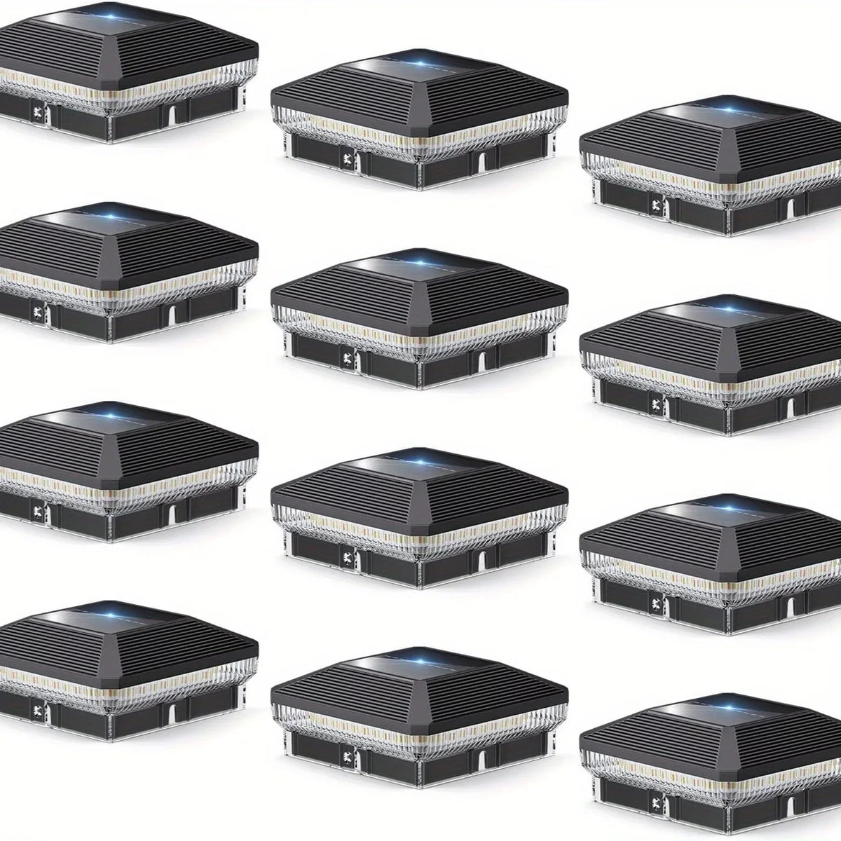 Outdoor Solar Post Lights With LED Illumination And 3 Modes
