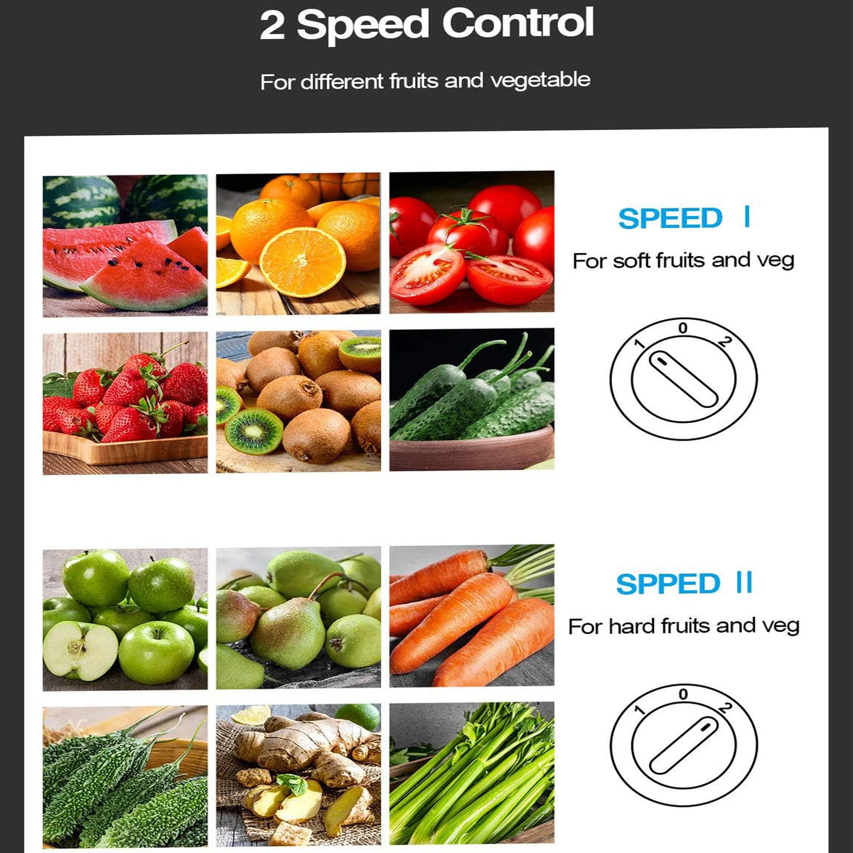 Automatic Juicer With Pulp Ejection for Fruits and Vegetables