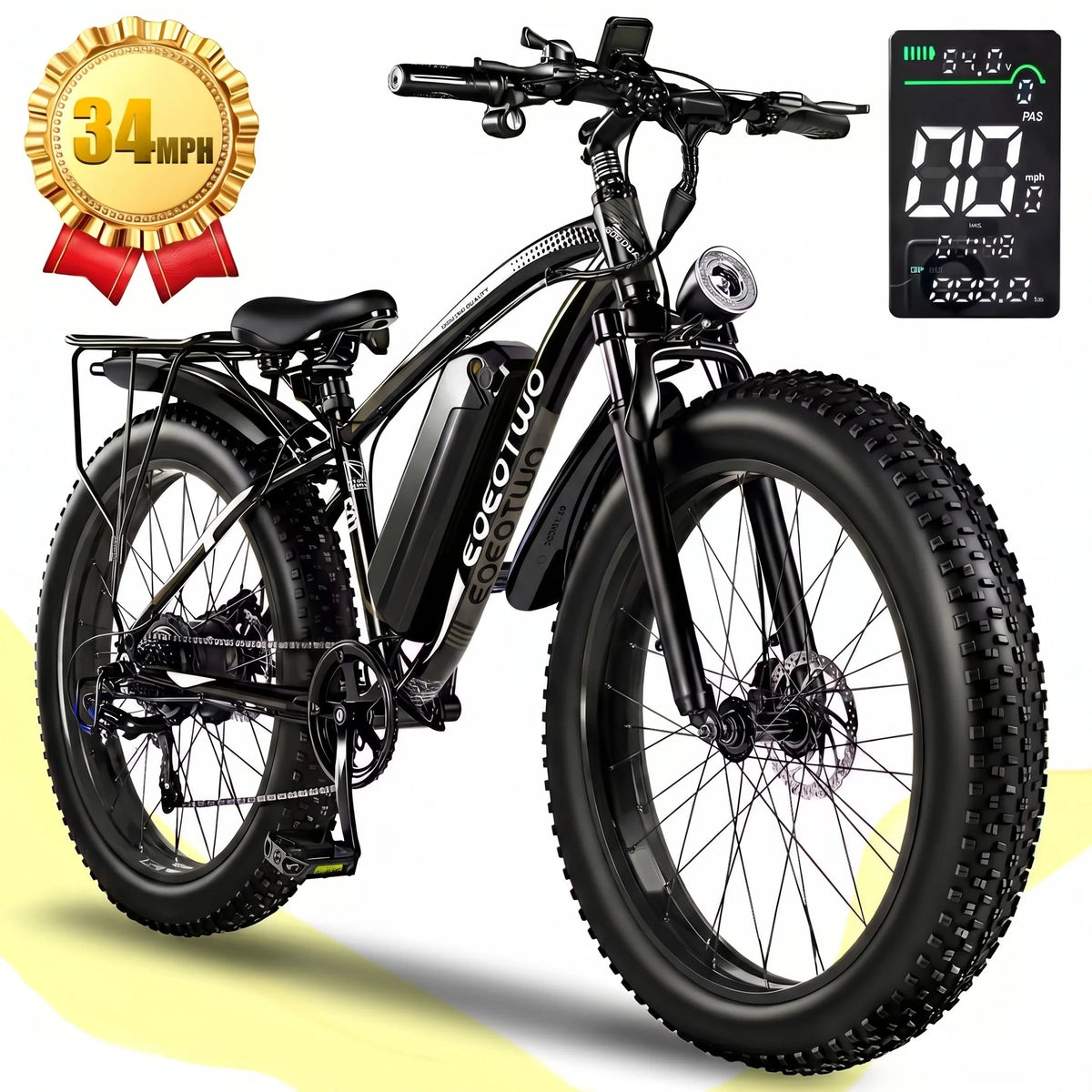 EOEOTWO Electric Fat Tire Bike For Adults Smooth Riding Experience