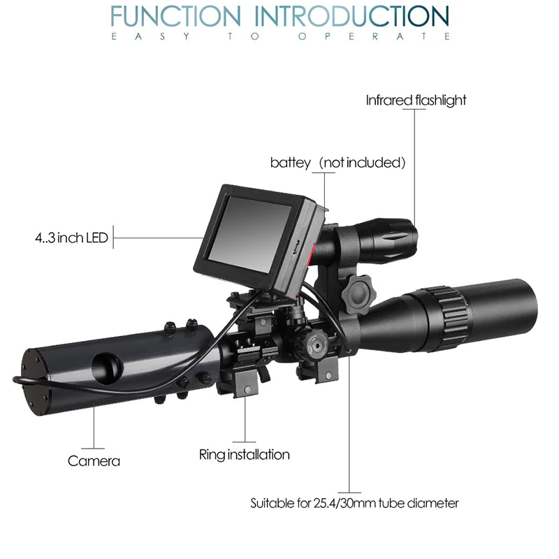 Fire Wolf 850nm Infrared LED Night Vision Rifle Scope Light