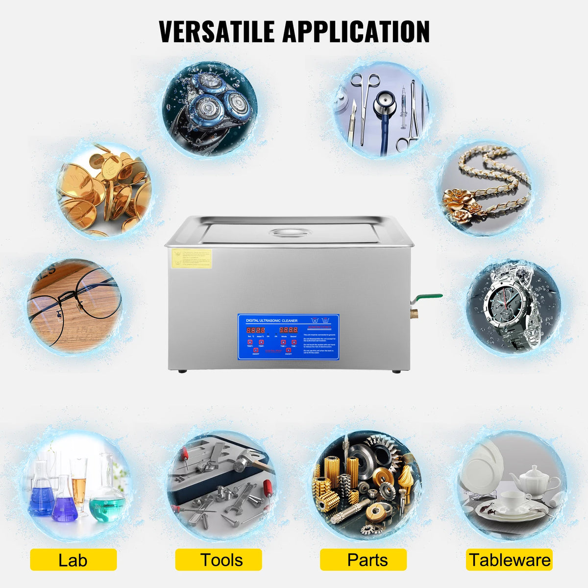 SucceBuy Portable Ultrasonic Cleaner For Household Dishwashing