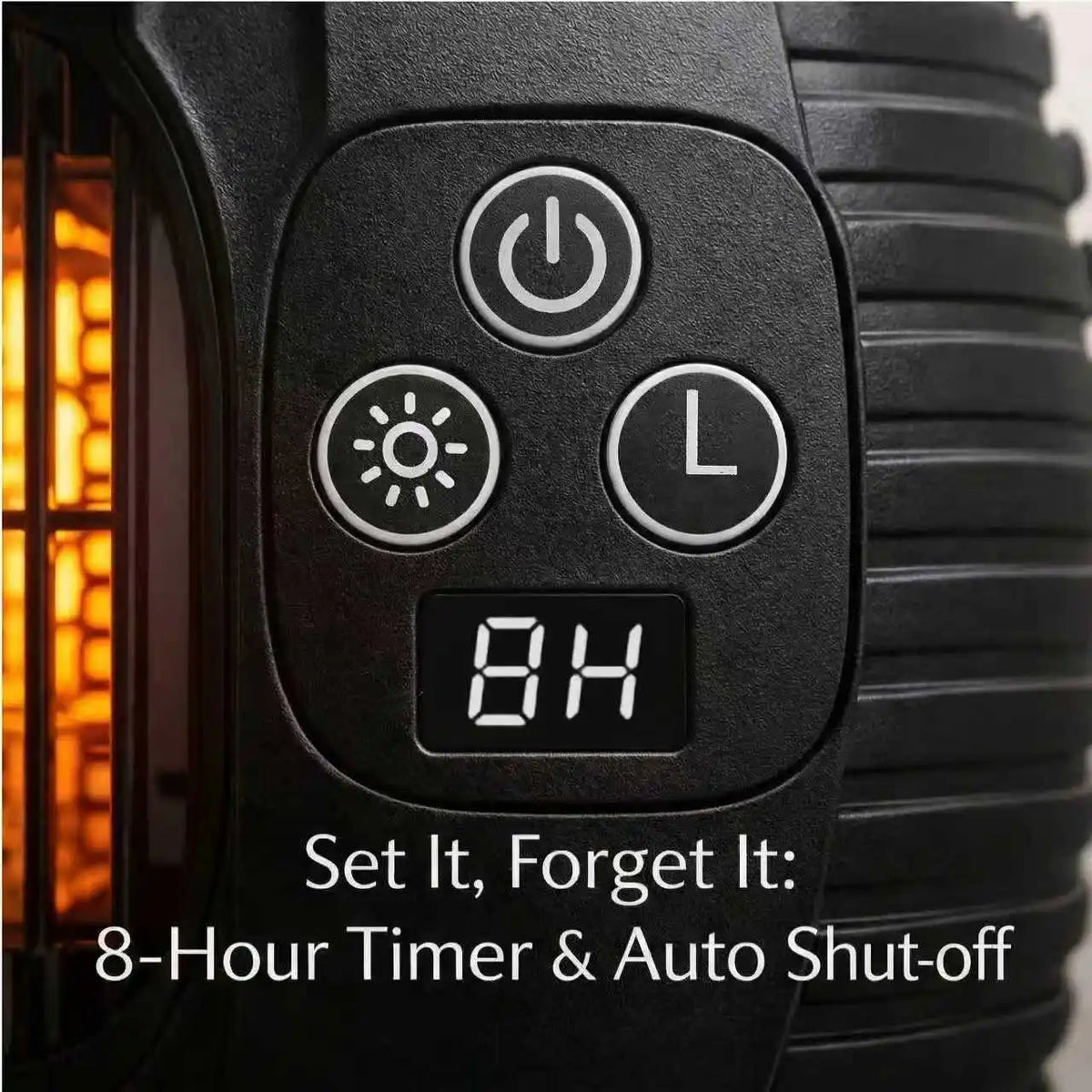 Portable Plug In Electric Space Heater With Timer And Thermostat