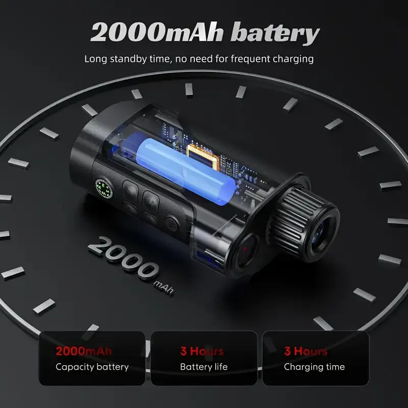 Night Vision Monocular With 10x Digital Zoom And Hd Screen