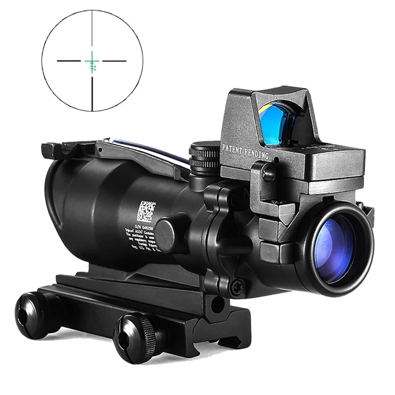 Nabila Adjustable Tactical Rifle Scope With Red Dot Sight