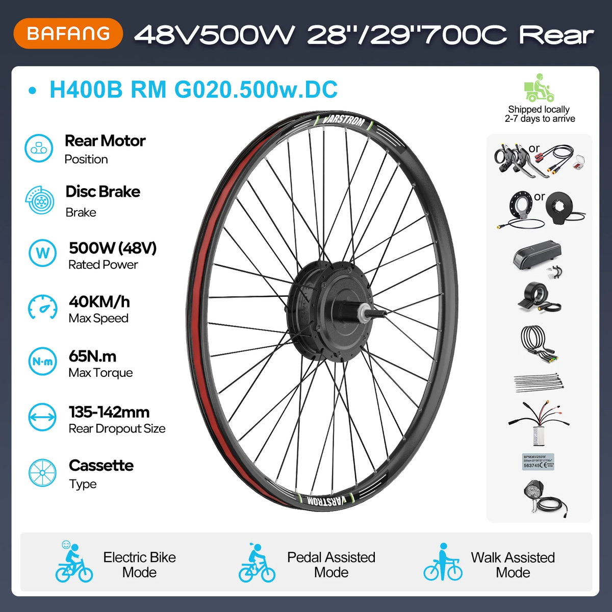 Bafang Brushless Rear Hub Motor For Cassette Wheel Drive