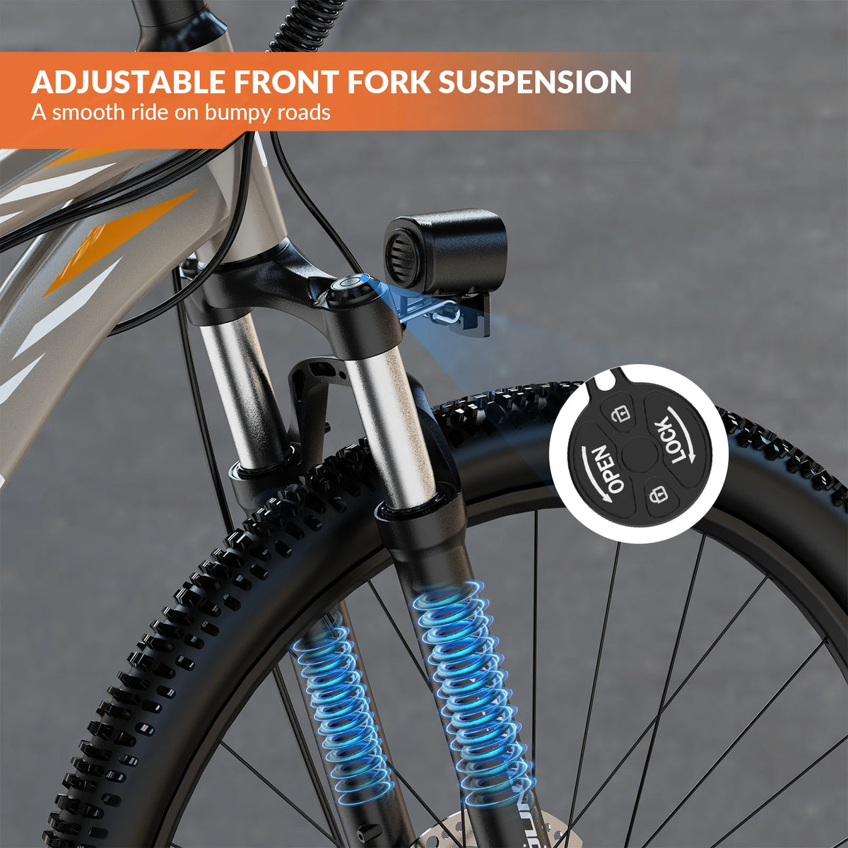 5TH WHEEL AB17 Electric Bike Front Suspension And LCD Display