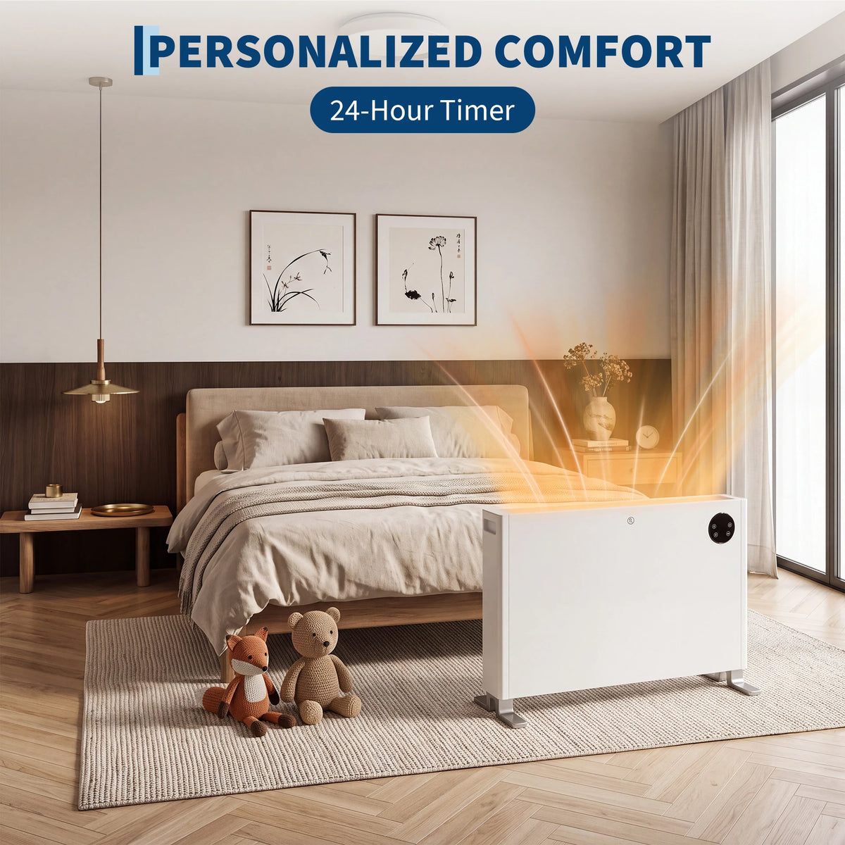 Gaomon Convection Space Heater With Remote And Adjustable Thermostat