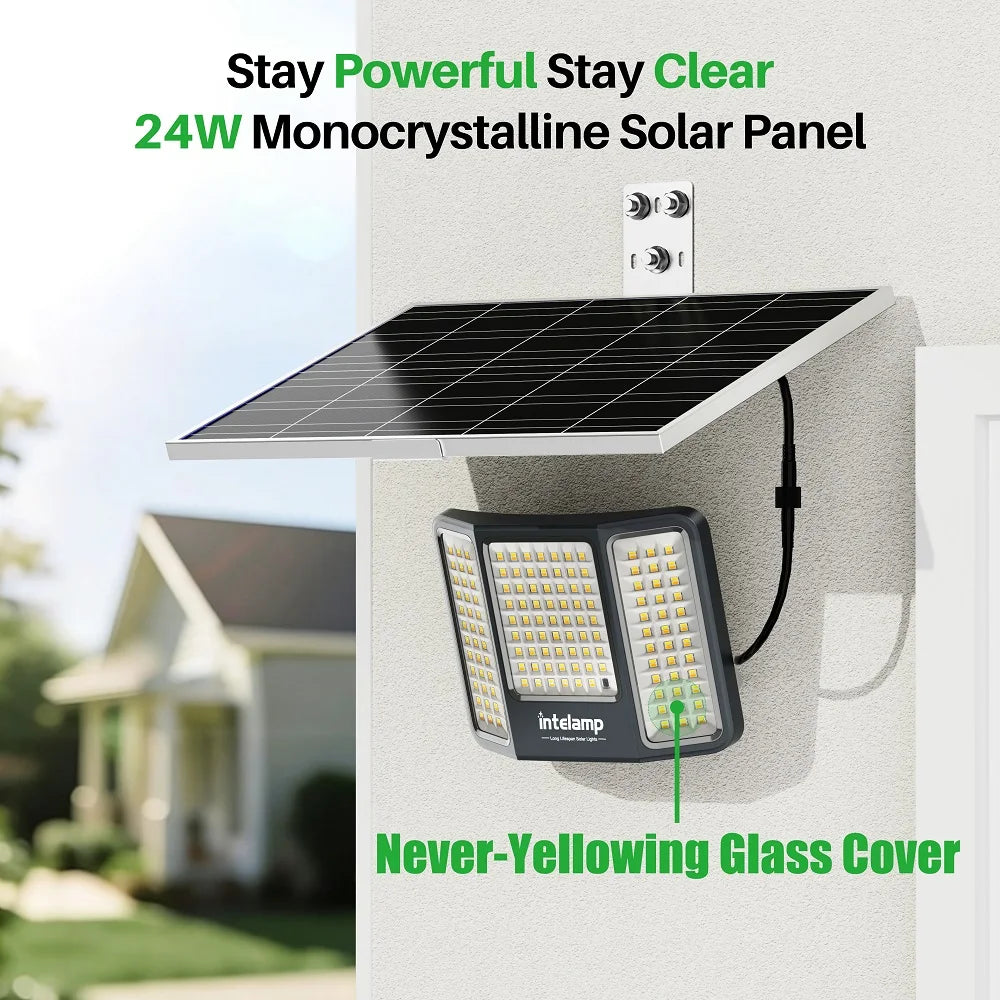 Intelamp Outdoor Solar LED Flood Light For Garden And Yard