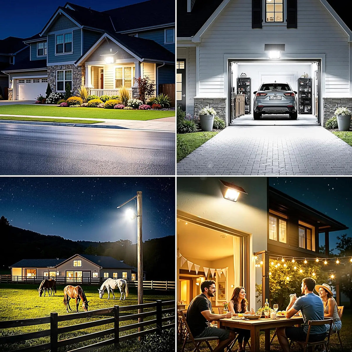 Intelamp Outdoor Solar LED Flood Light For Garden And Yard
