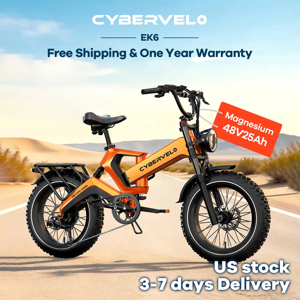 Cybervelo 2000W Foldable Fat Tire Ebike Built For Long Range Adventures
