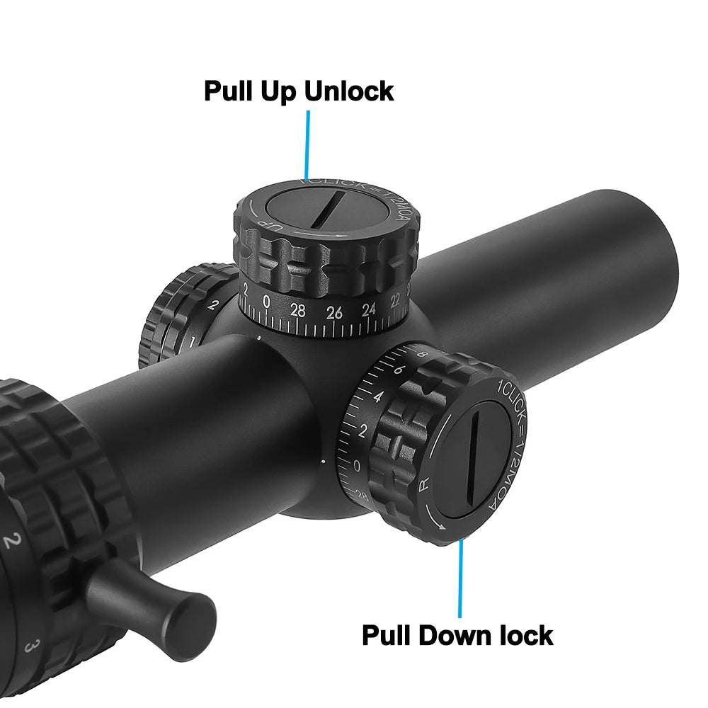 Bestsight 1-5X24 Tactical Rifle Scope With Red Green Illuminated Reticle