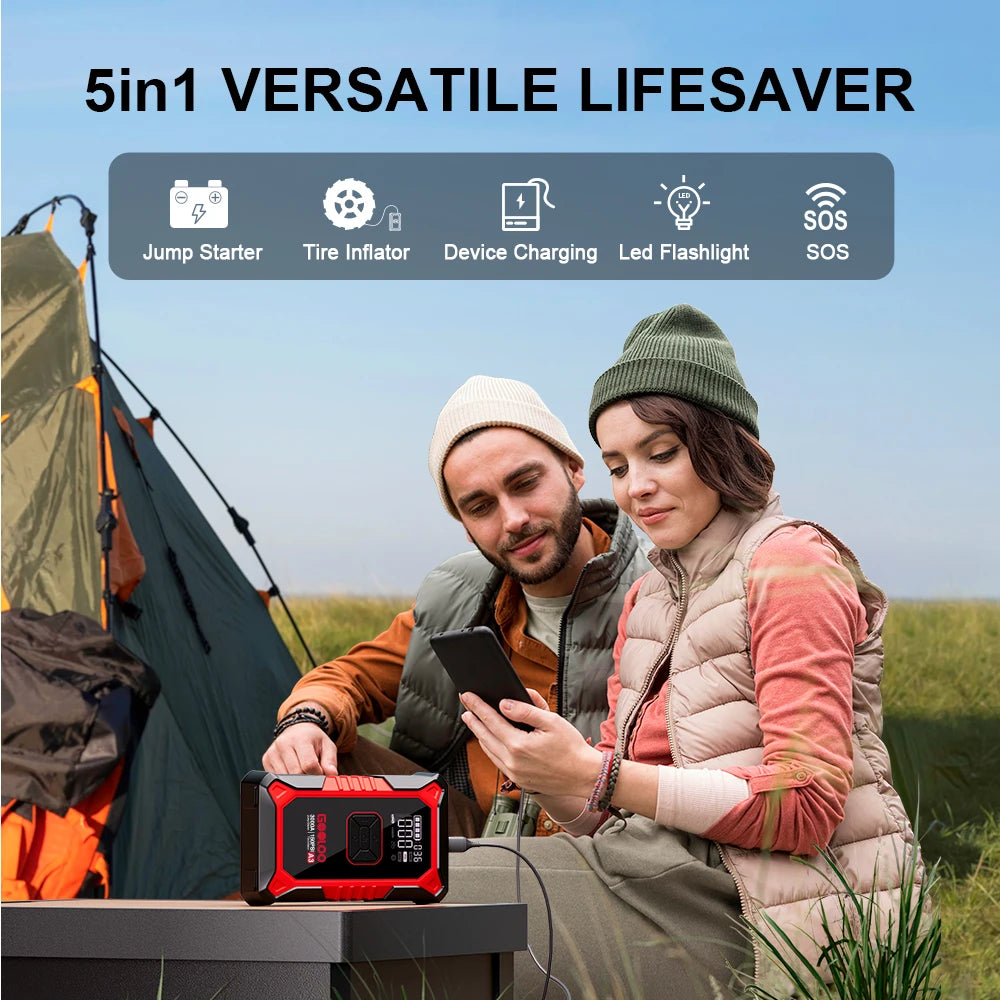 GOOLOO A3 3000A Portable Jump Starter With Air Compressor