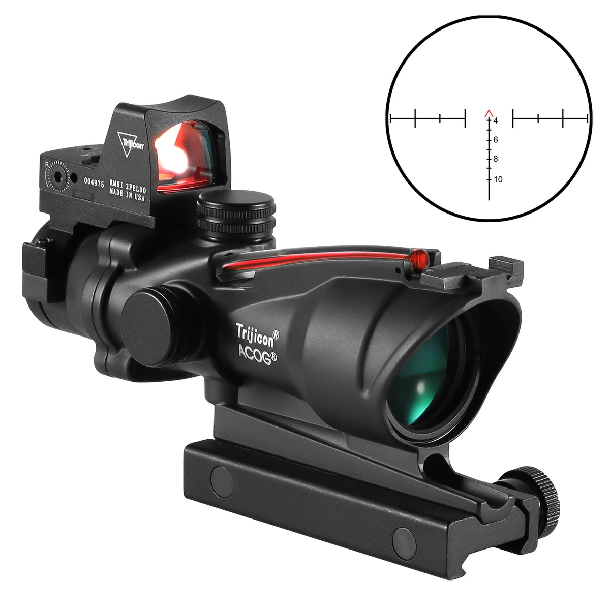 Nabila Adjustable Tactical Rifle Scope With Red Dot Sight