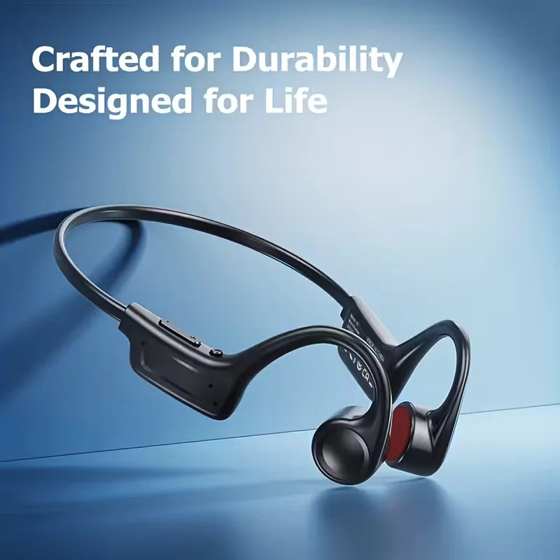 Open Ear Bone Conduction Wireless Sports Headphones With Microphone