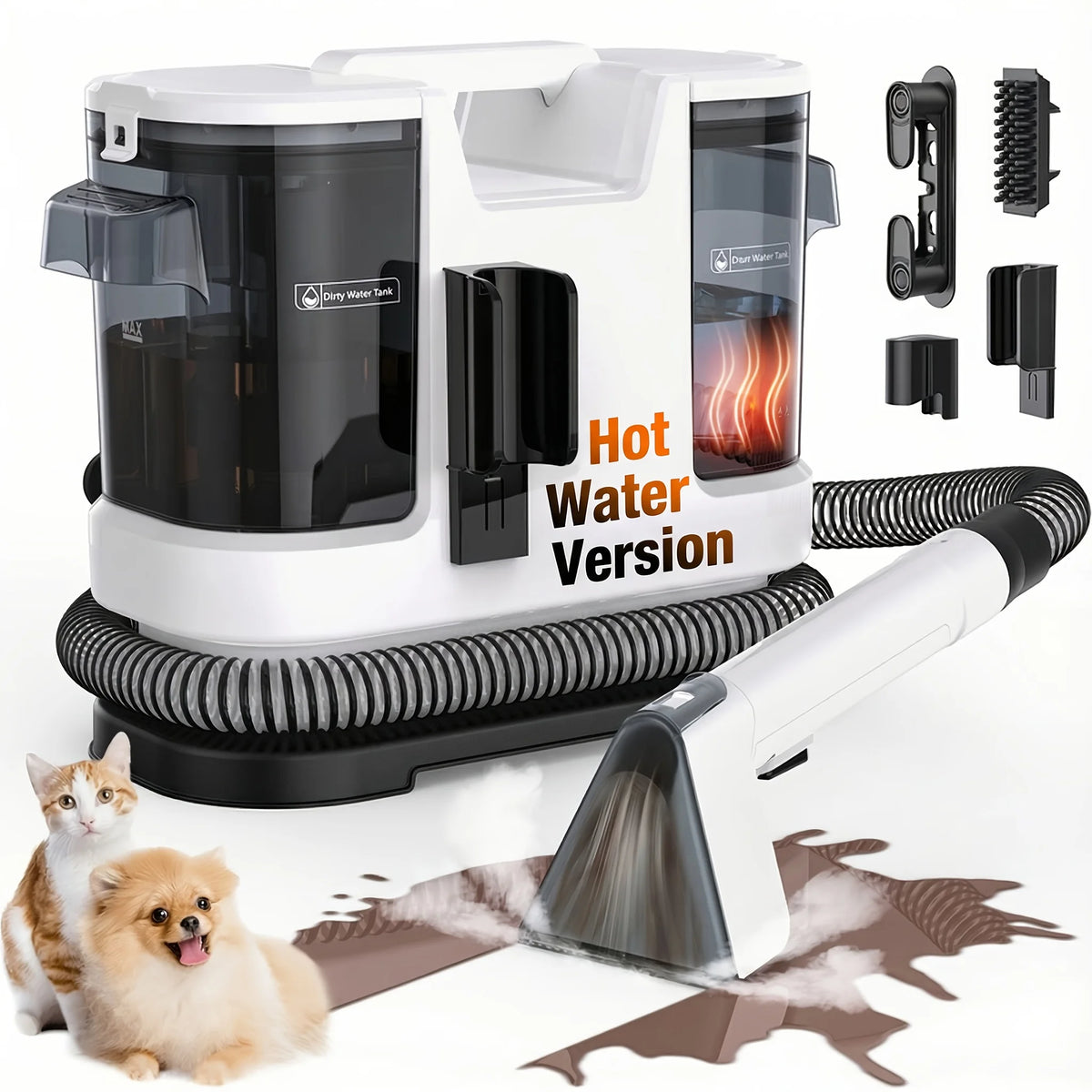 Lubluelu Instant Heated Carpet Cleaner With Powerful Suction