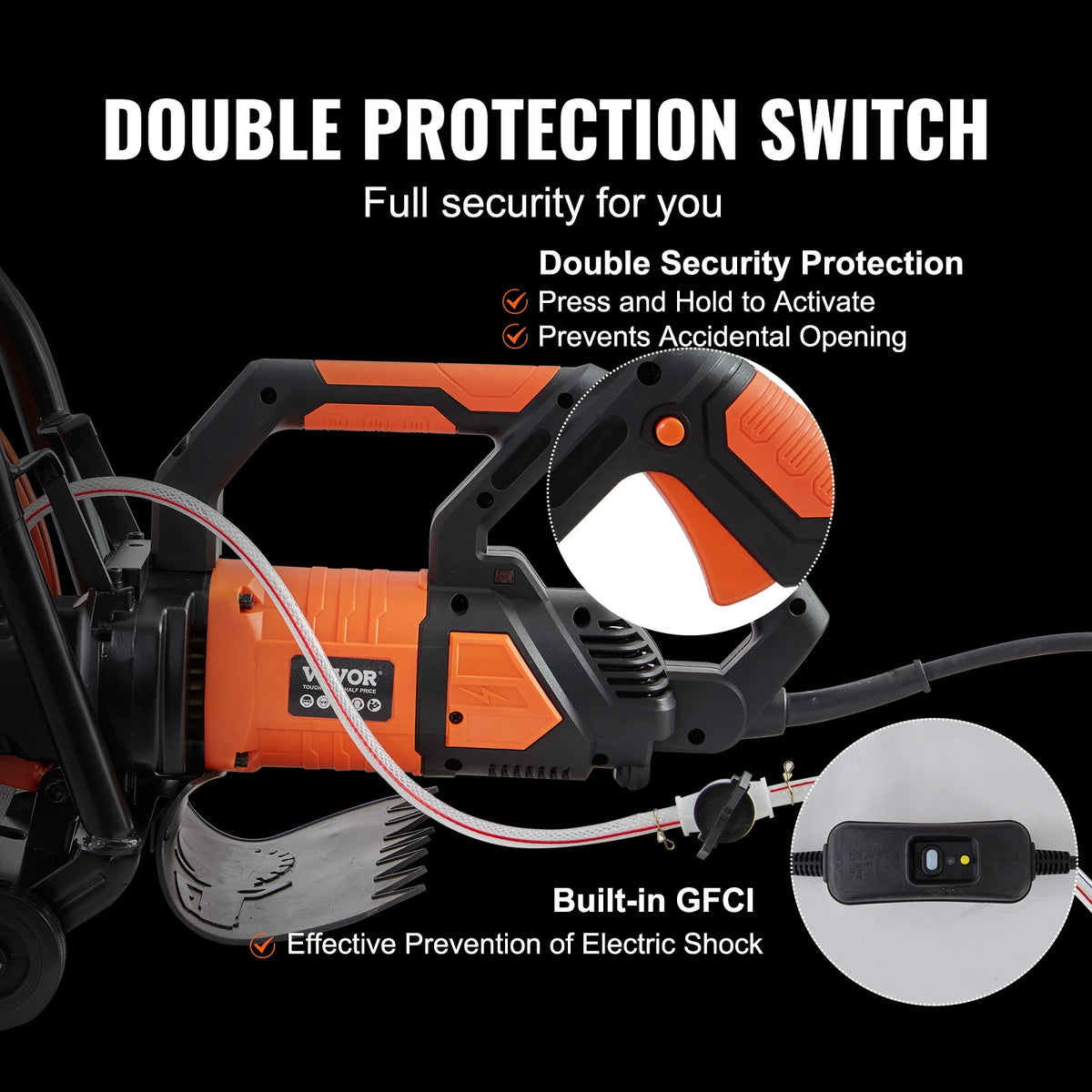 SucceBuy Electric Concrete Saw With Adjustable Depth Wet Cutting