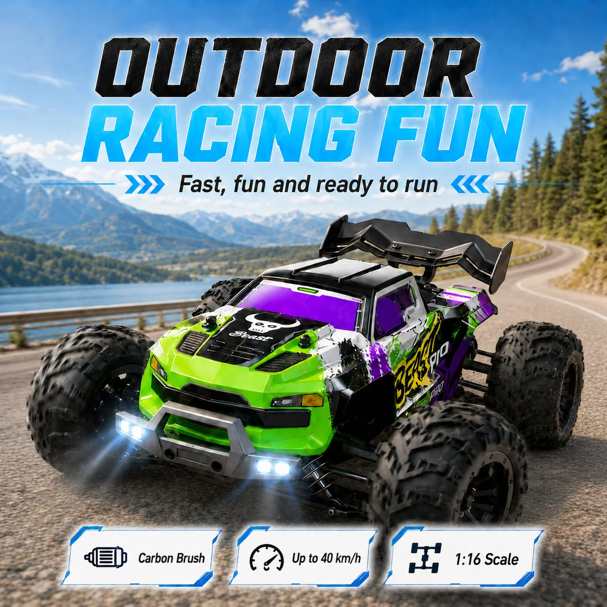ZNLYRION Off Road RC Buggy Four Wheel Drive Racing Truck