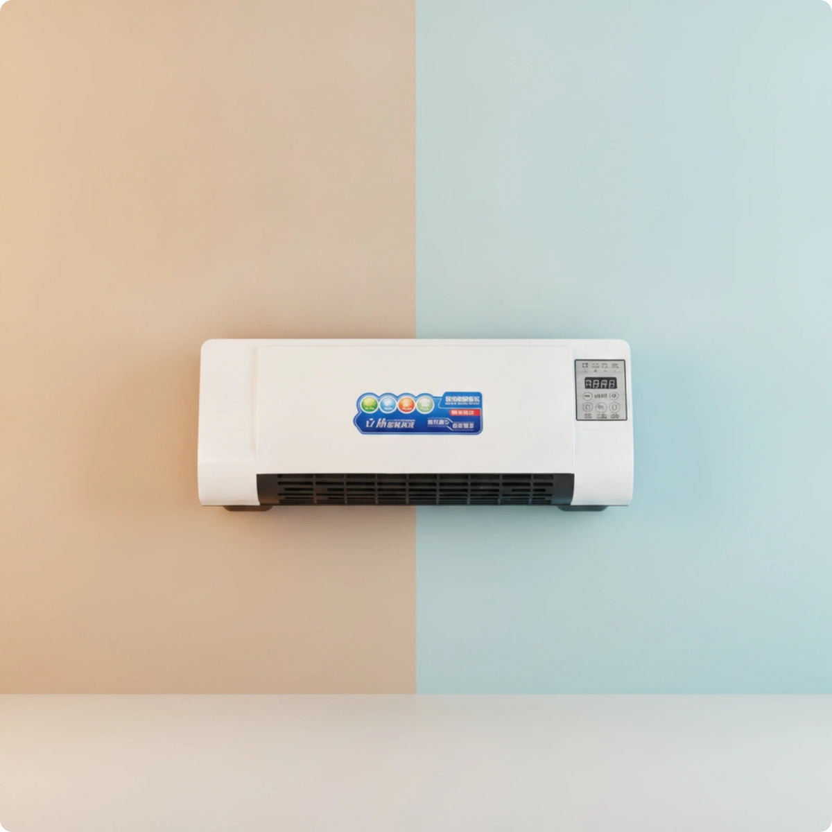 Digital Bladeless Wall Mounted Electric Heater With Touch Screen Control