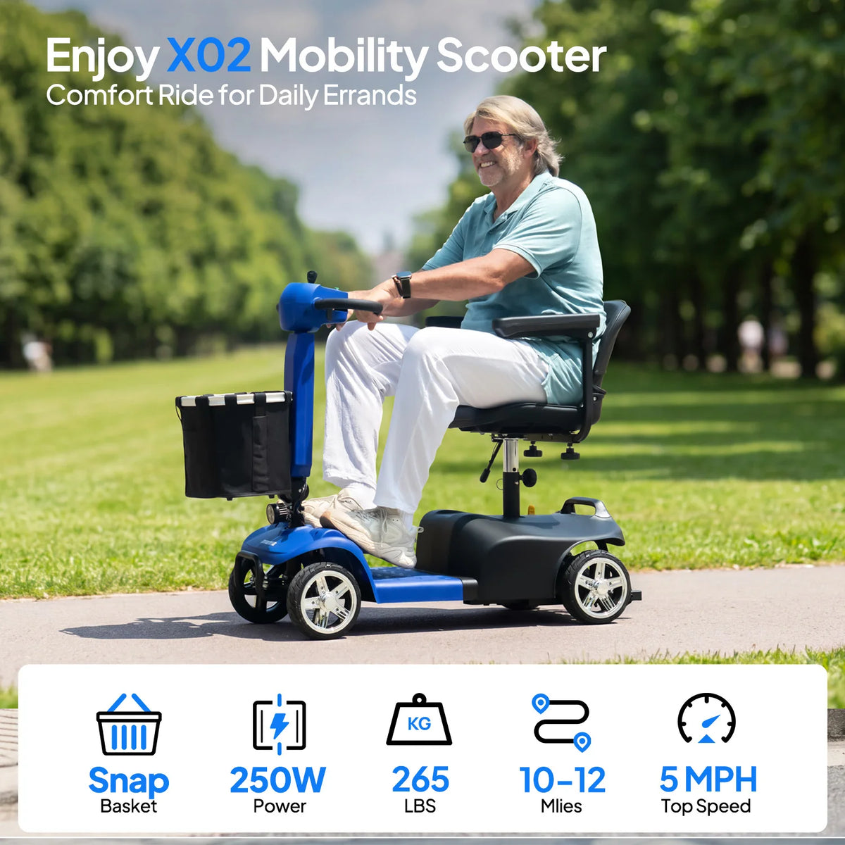All Terrain Electric Mobility Scooter for Adults and Seniors