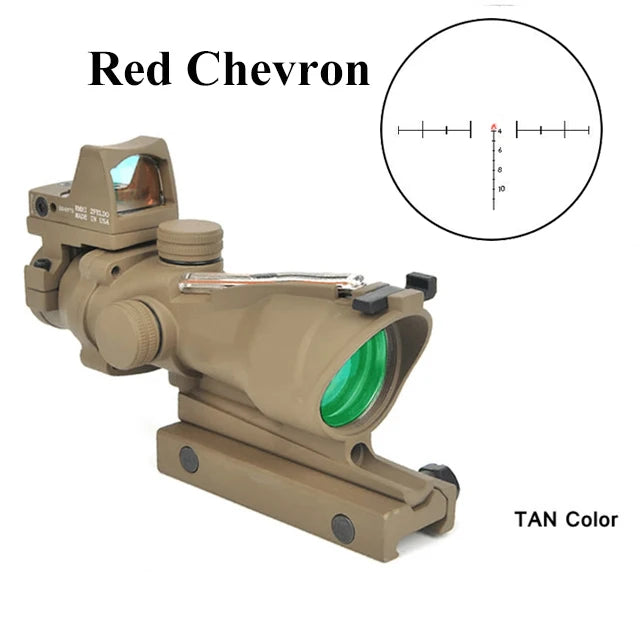 Nabila Adjustable Tactical Rifle Scope With Red Dot Sight