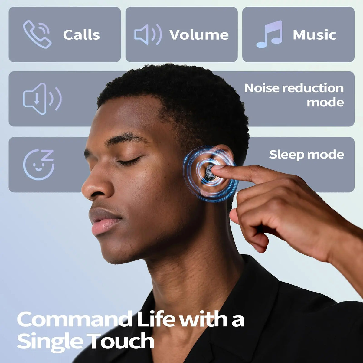 Drsaec Sleep Earbuds for Side Sleepers with ANC Bluetooth