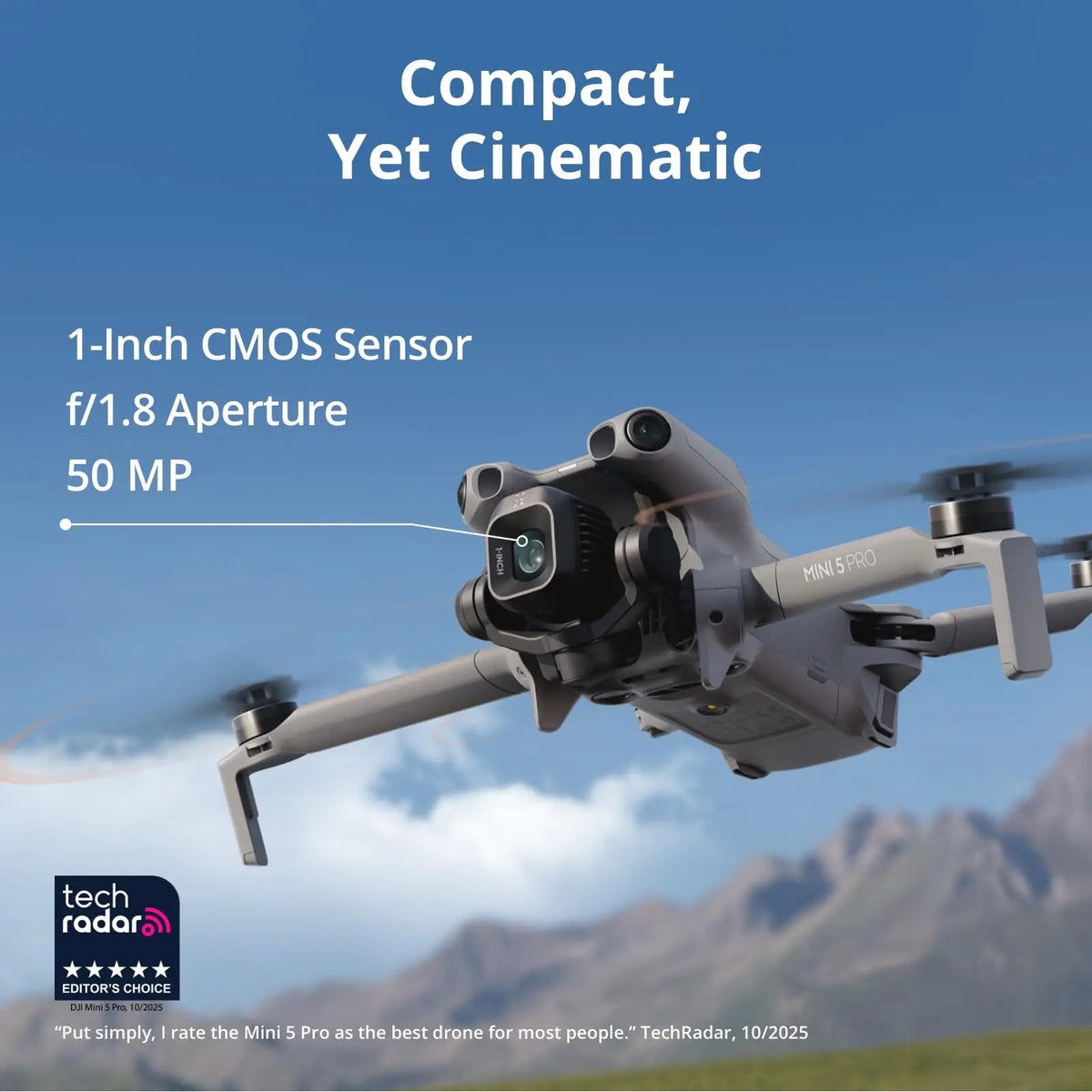 DJI Camera Drone With 4K Video And Obstacle Sensing