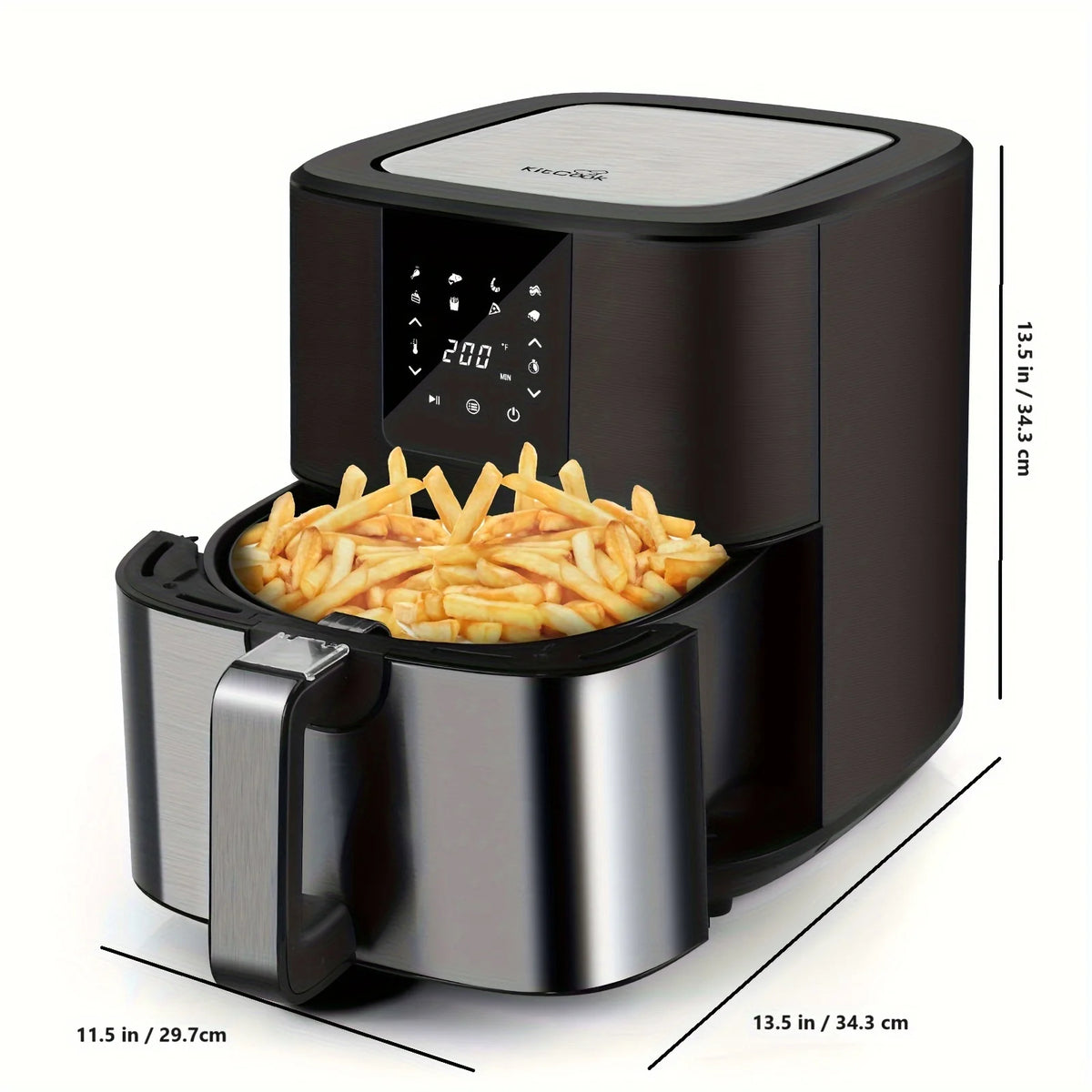 KitCook Digital Air Fryer With Eight Preset Cooking Modes