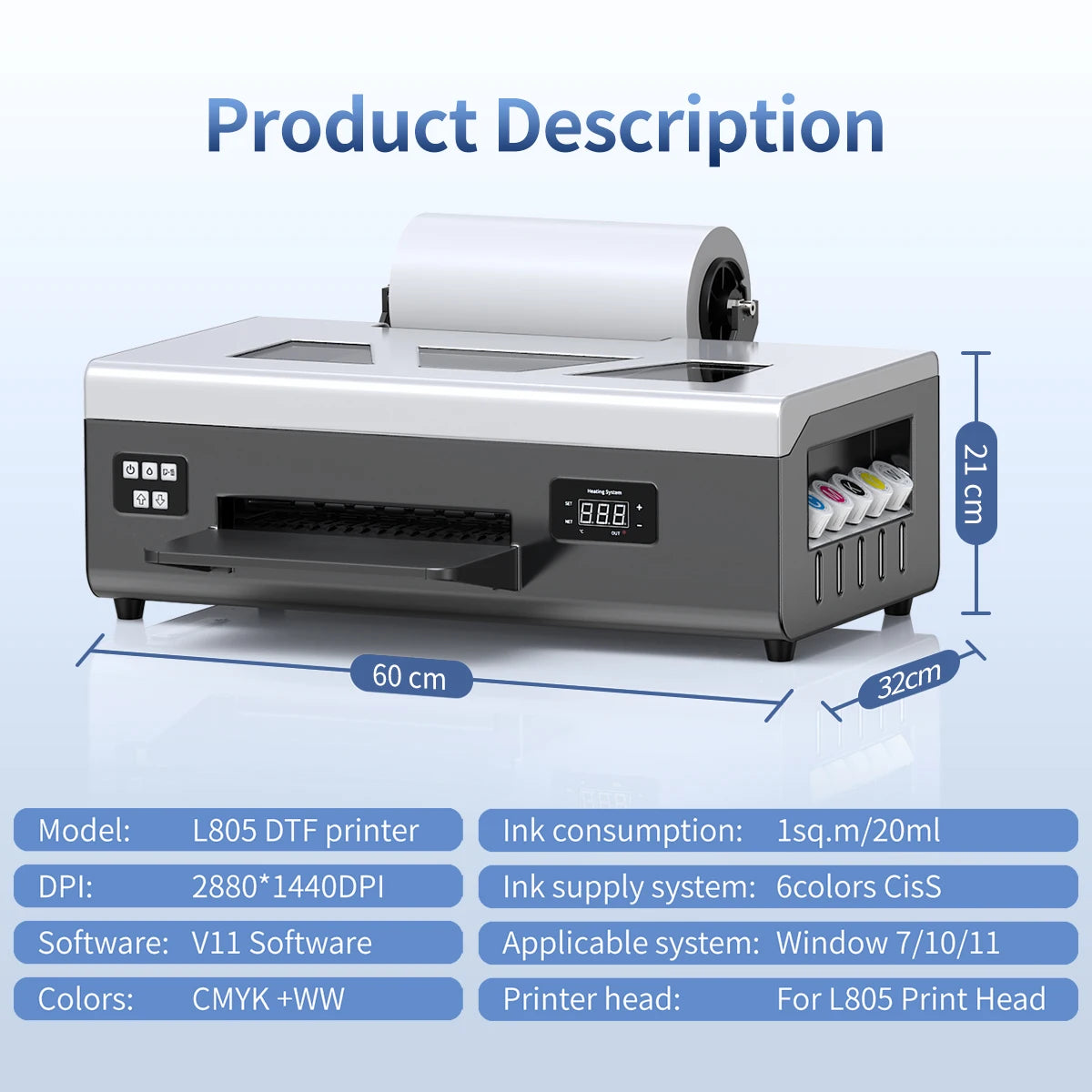 OLOEY Direct To Film DTF Printer For T Shirt Printing