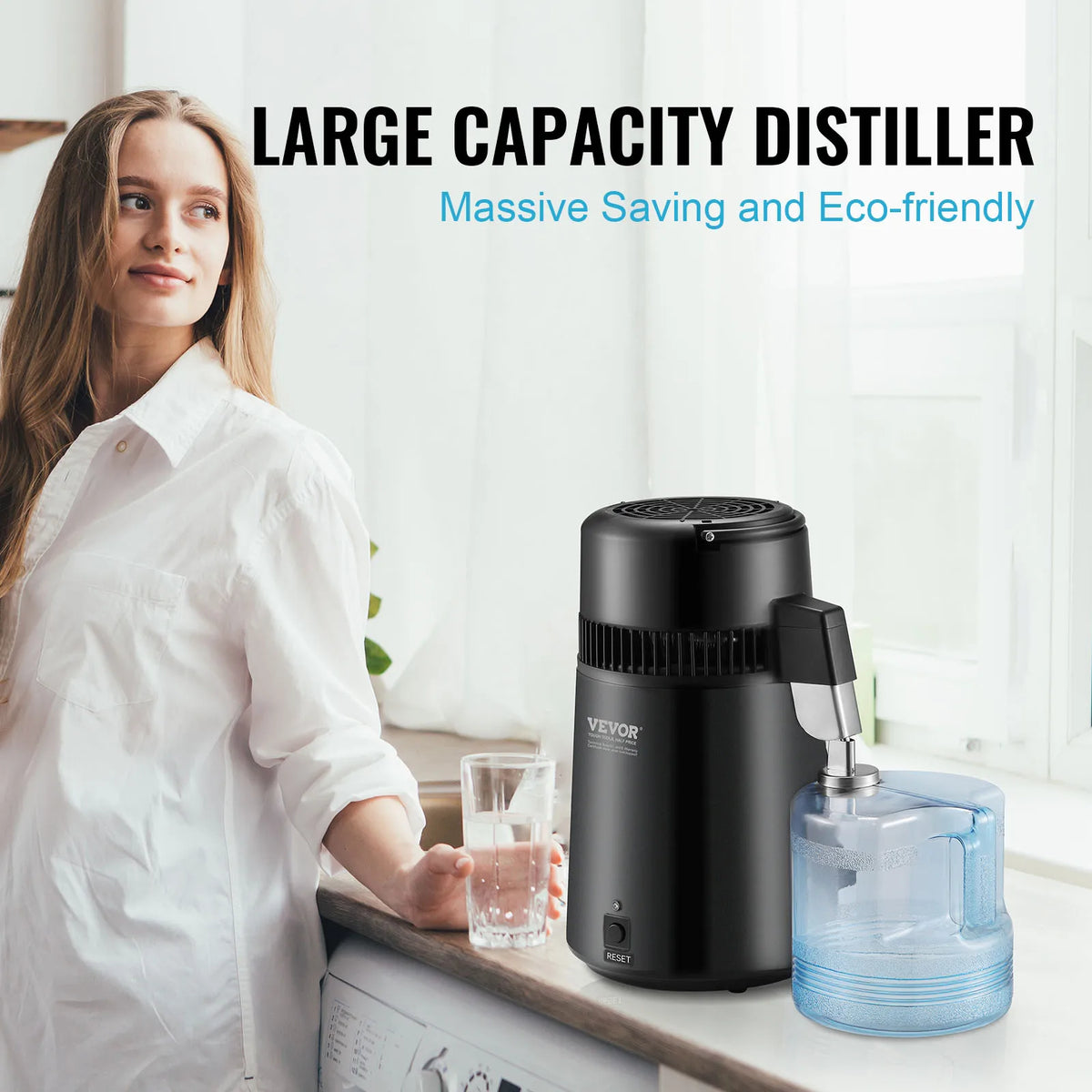 SucceBuy Countertop Water Distiller With Stainless Steel Interior