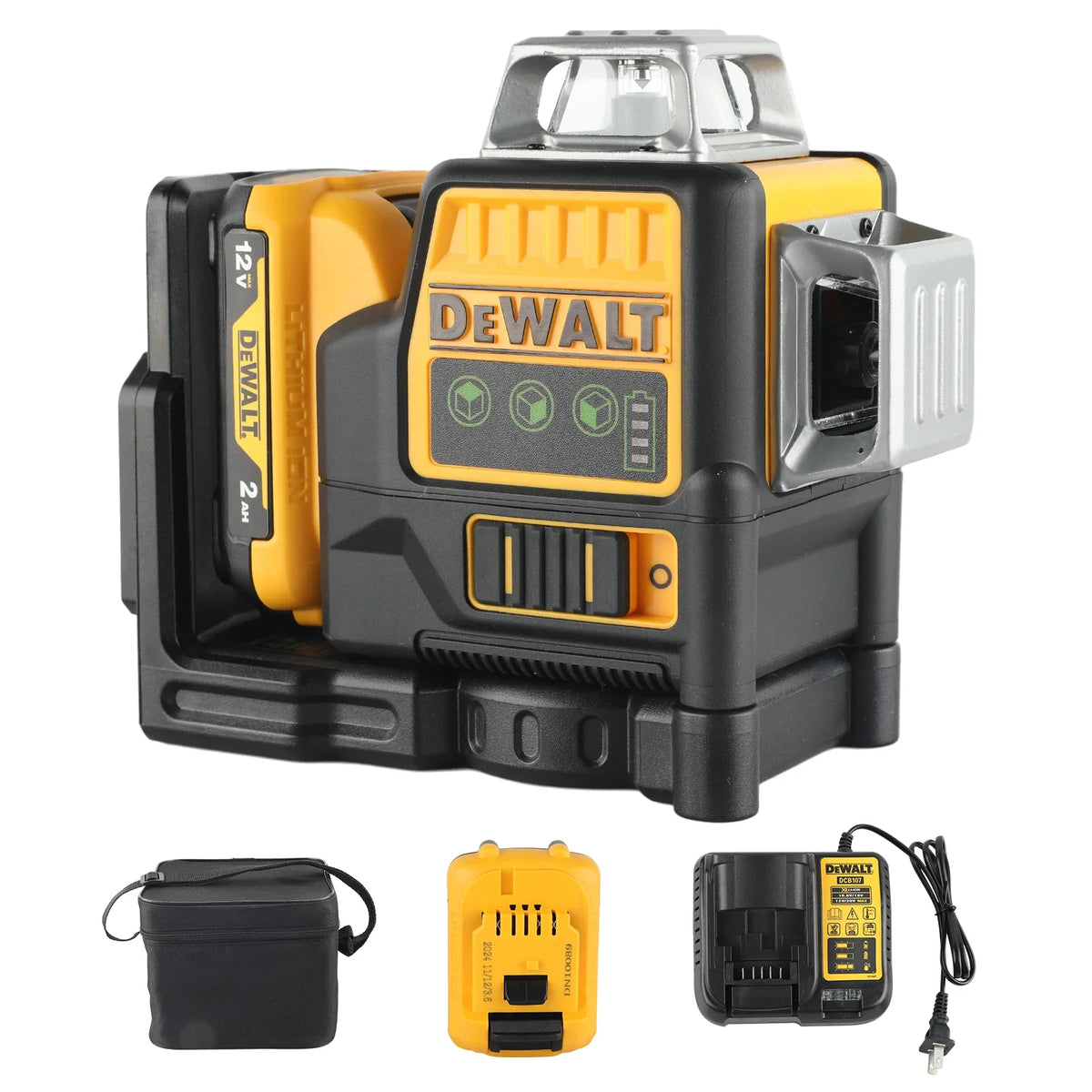 DEWALT DW089LG Cordless Cross Line Self Leveling Professional Laser Tool