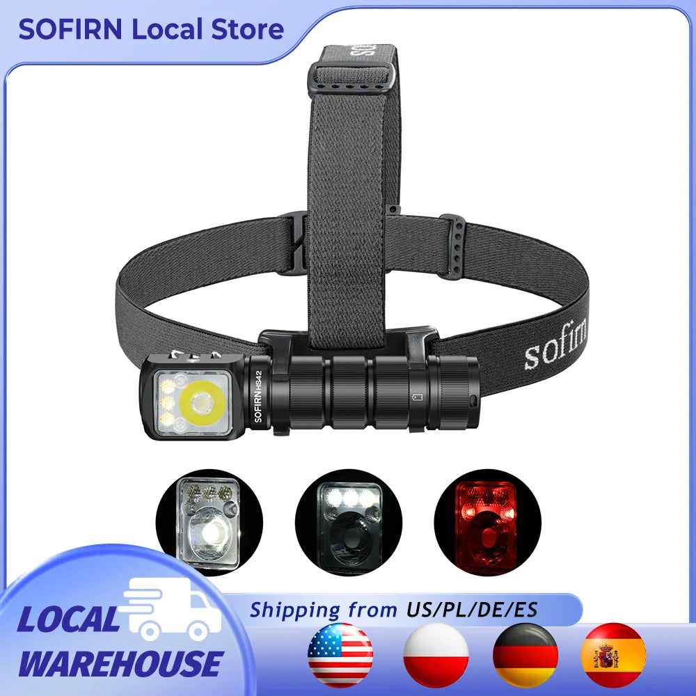 Sofirn HS42 USB C Rechargeable Headlamp With Magnetic Mount
