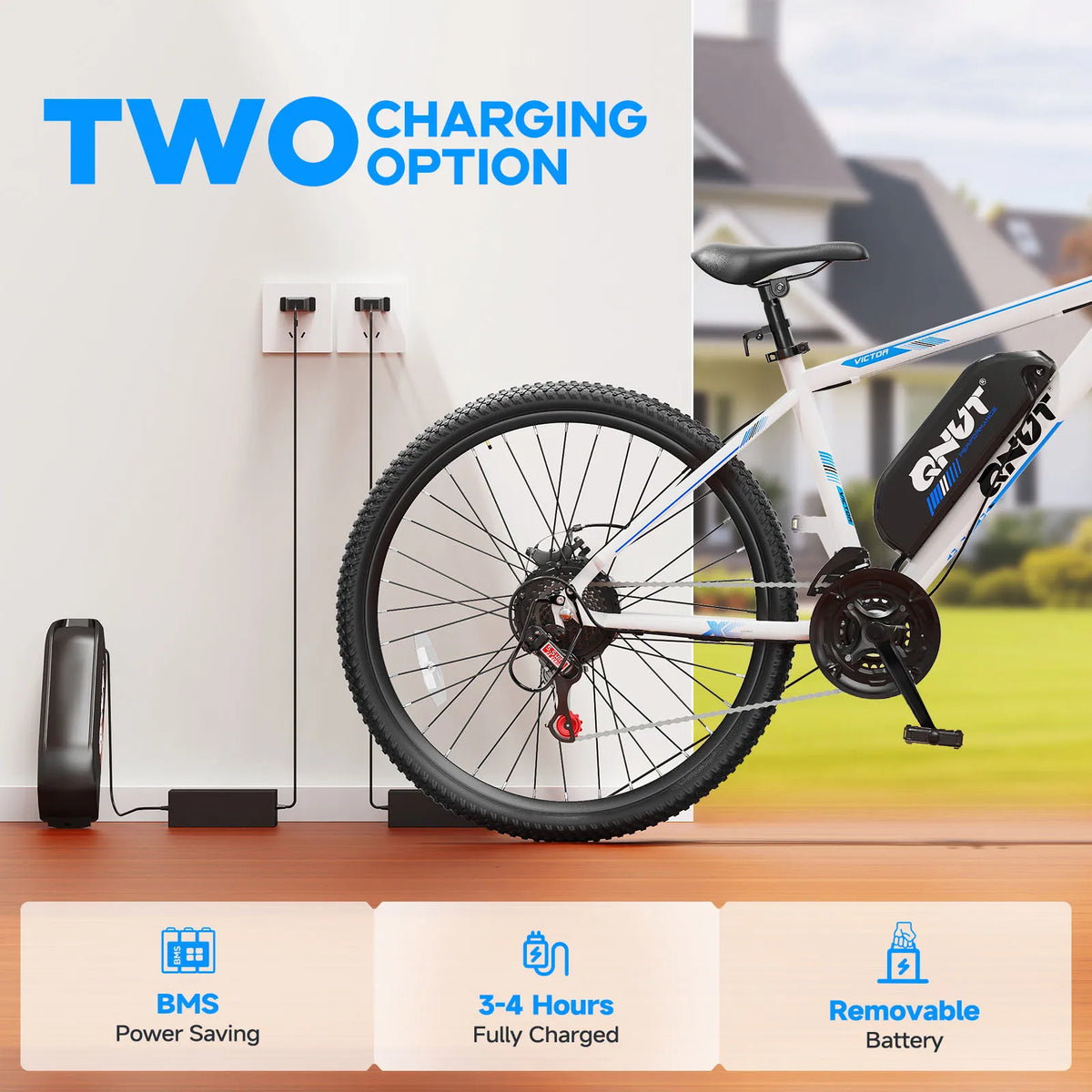 QNUT Victor 3.0 750W Electric Mountain Bike With Front Suspension