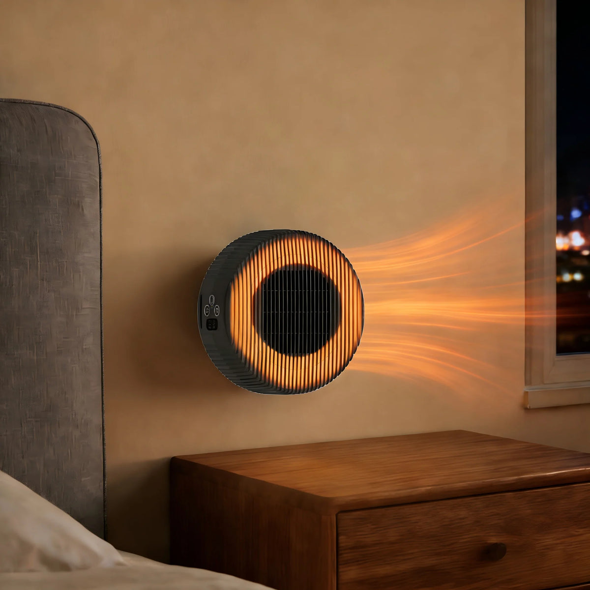 Portable Plug In Electric Space Heater With Timer And Thermostat