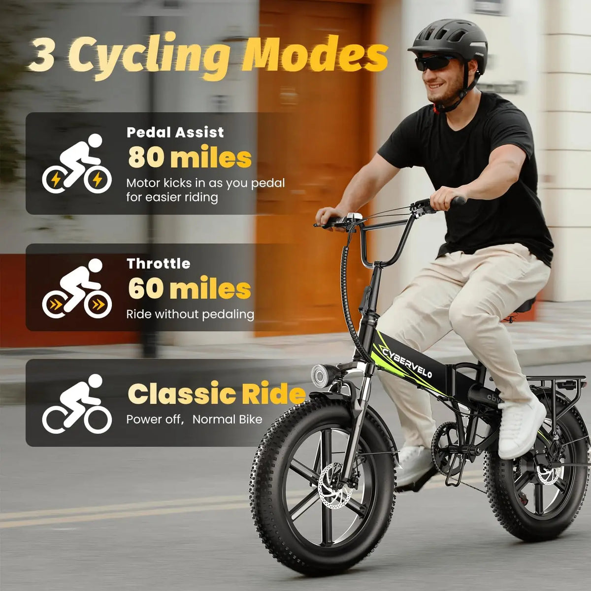 Cybervelo Ek5 Foldable 1000W Electric Mountain Ebike Long Travel Range