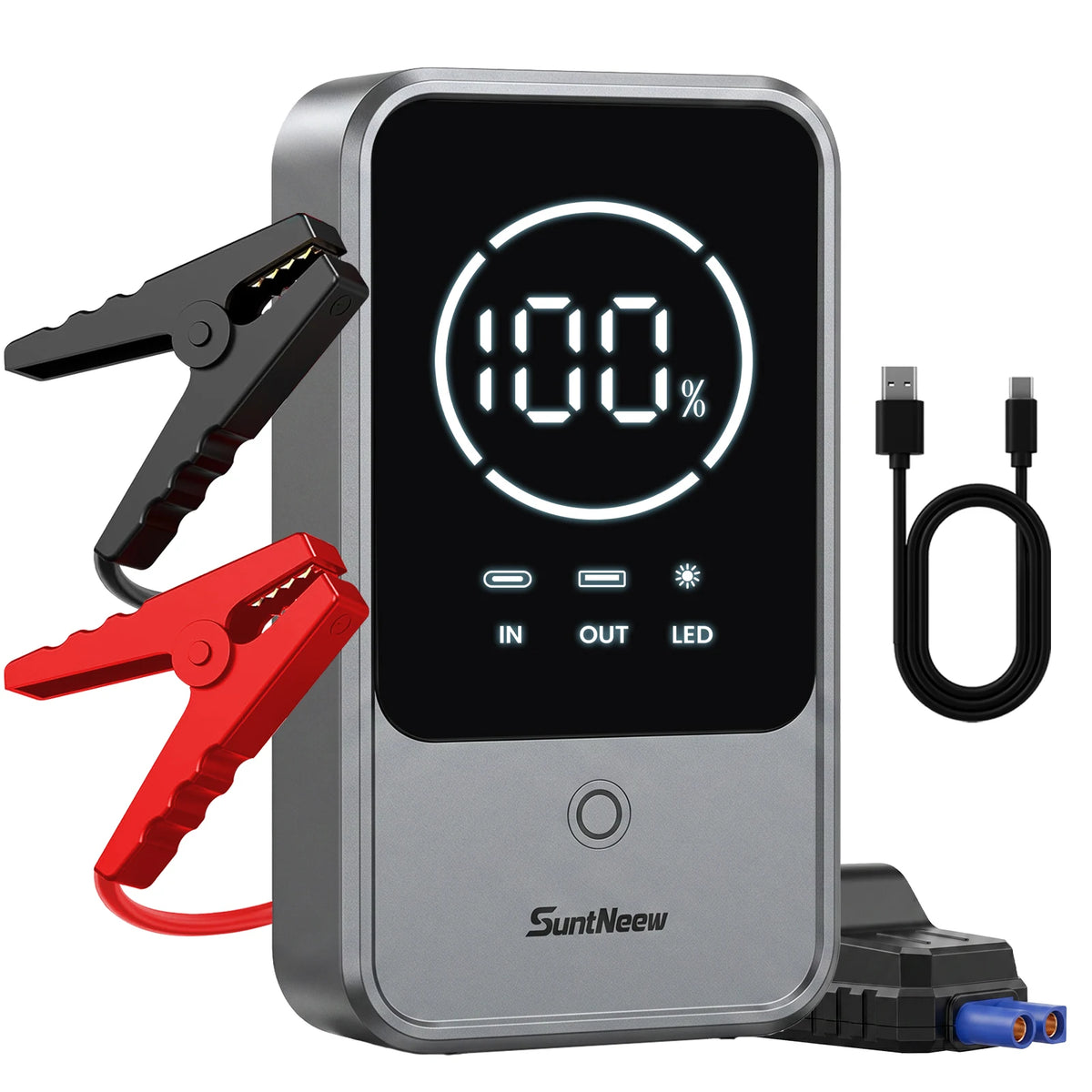SuntNeew Jump Starter with LCD USB Charging and LED Light