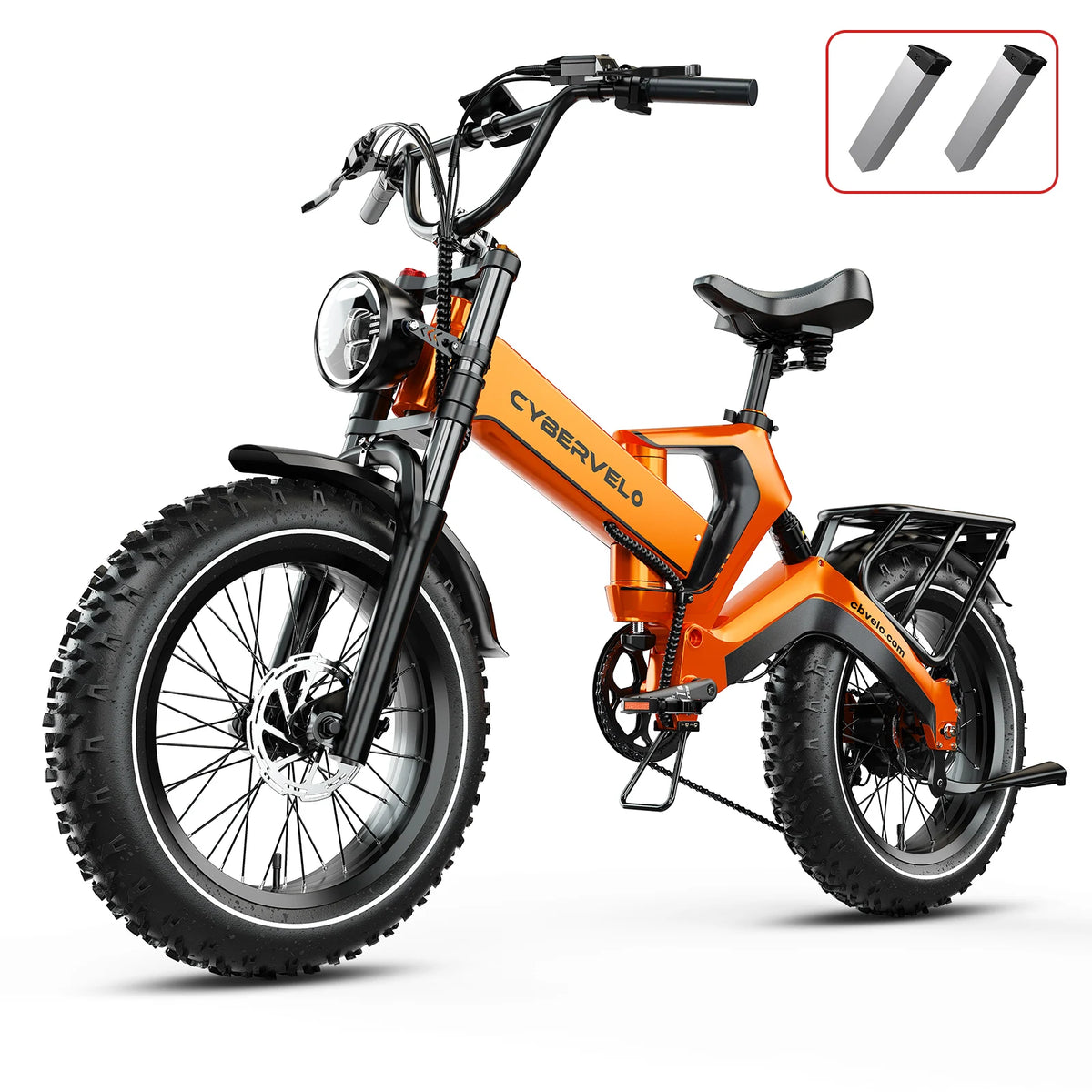 Cybervelo 2000W Foldable Fat Tire Ebike Built For Long Range Adventures