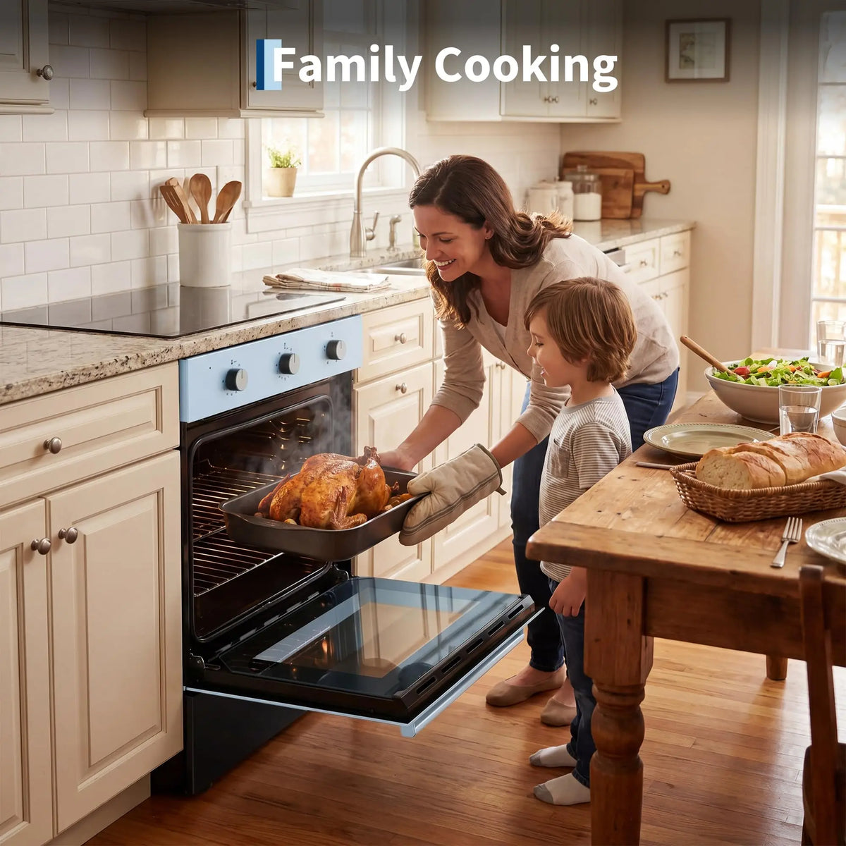Built In Electric Wall Oven With Four Cooking Functions
