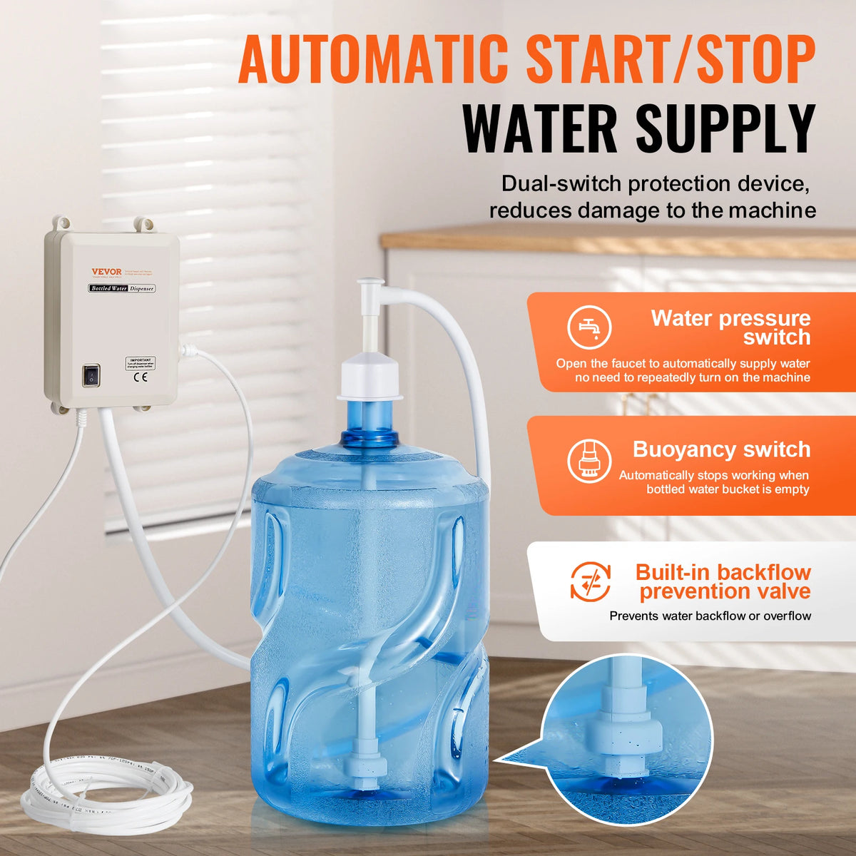 SucceBuy Automatic Electric Bottled Water Dispenser Pump System