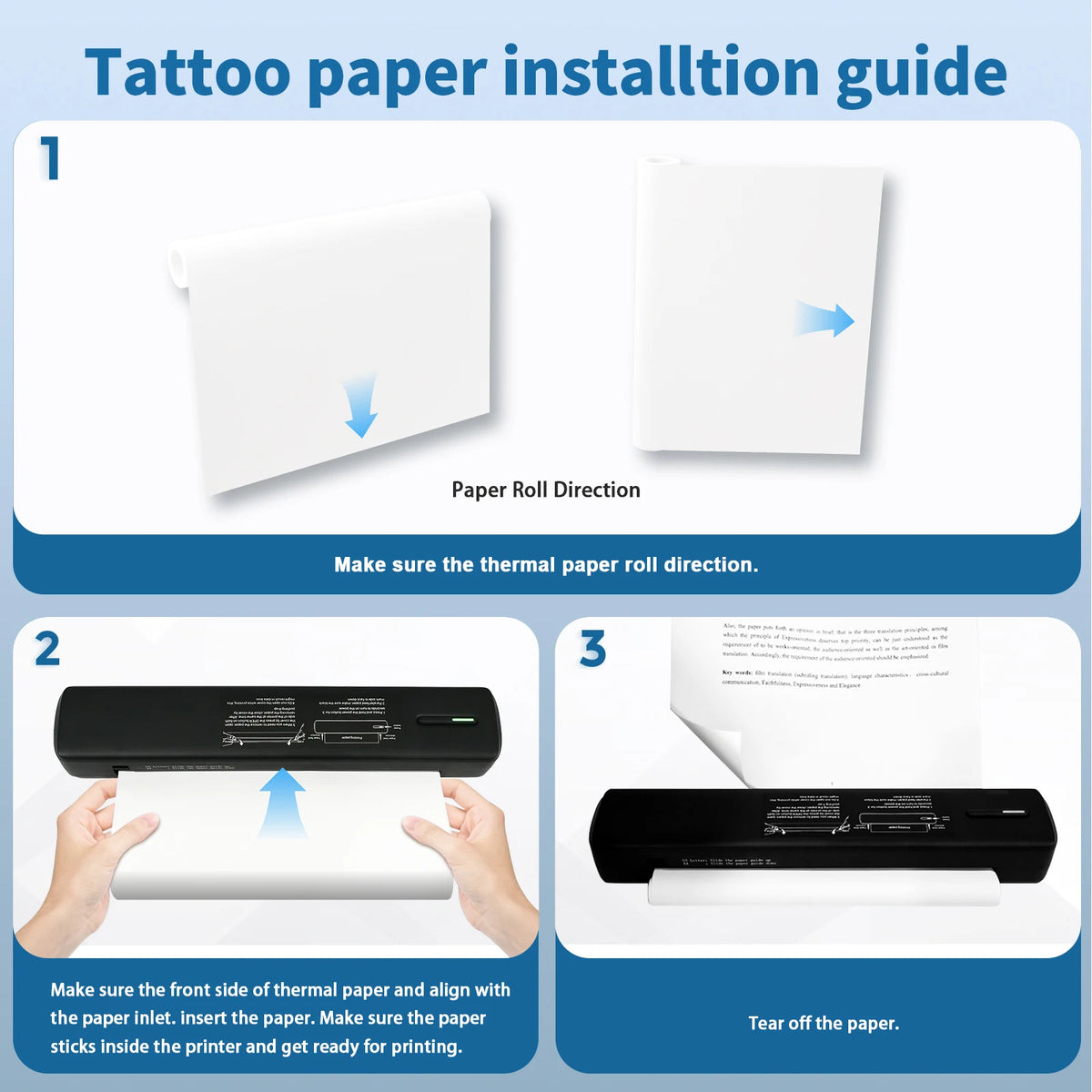 TakeYou Portable Bluetooth Thermal Printer for Home Office and School