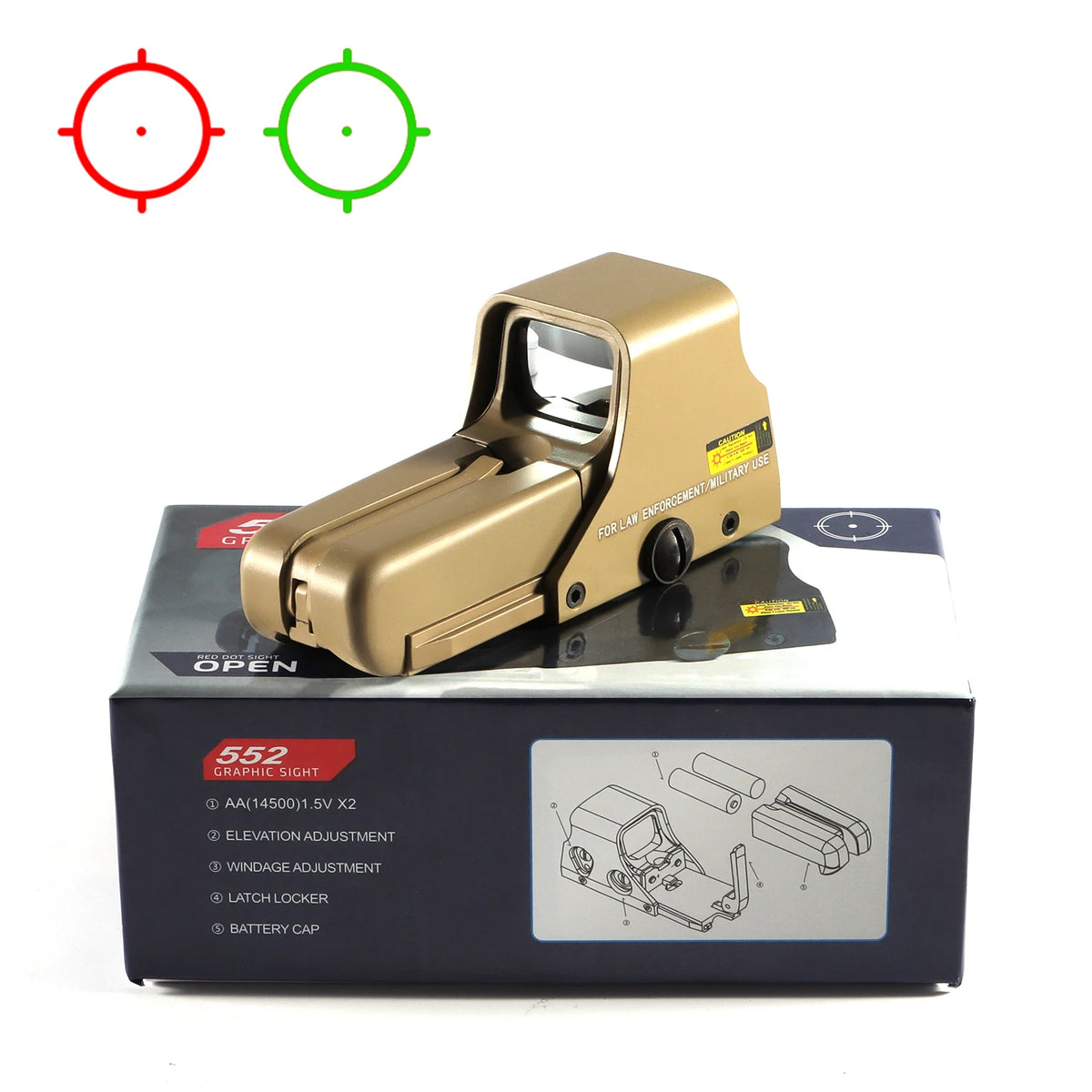 Bestsight Holographic Reflex Rifle Sight Scope With Dot Reticle