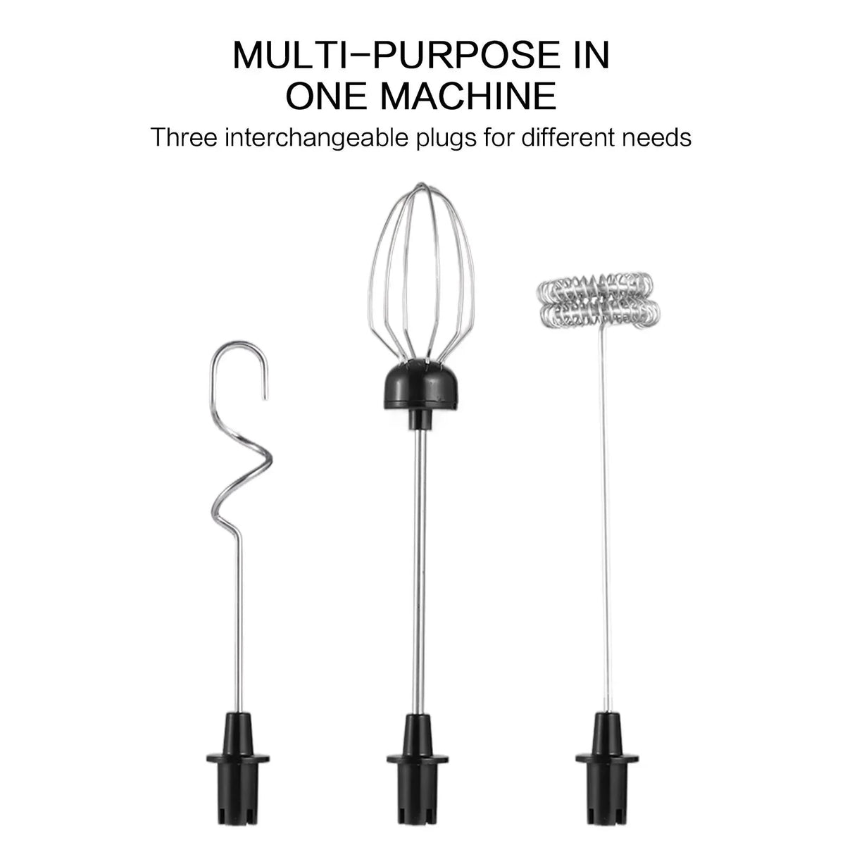 3-Speed Rechargeable Handheld Mixer for Frothing, Whisking, and Baking Projects