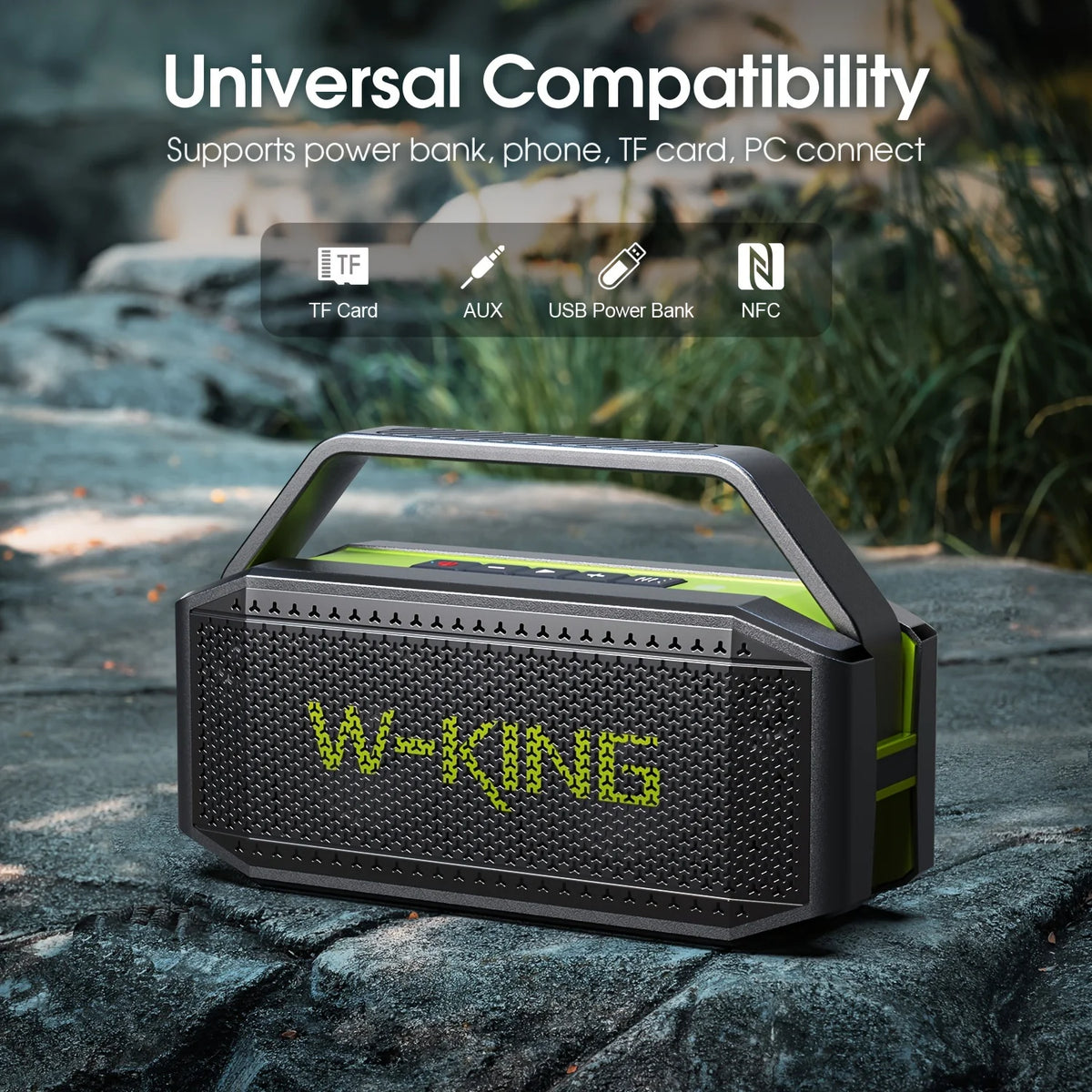 W-KING D9-1 Waterproof Portable Bluetooth Speaker With Deep Bass