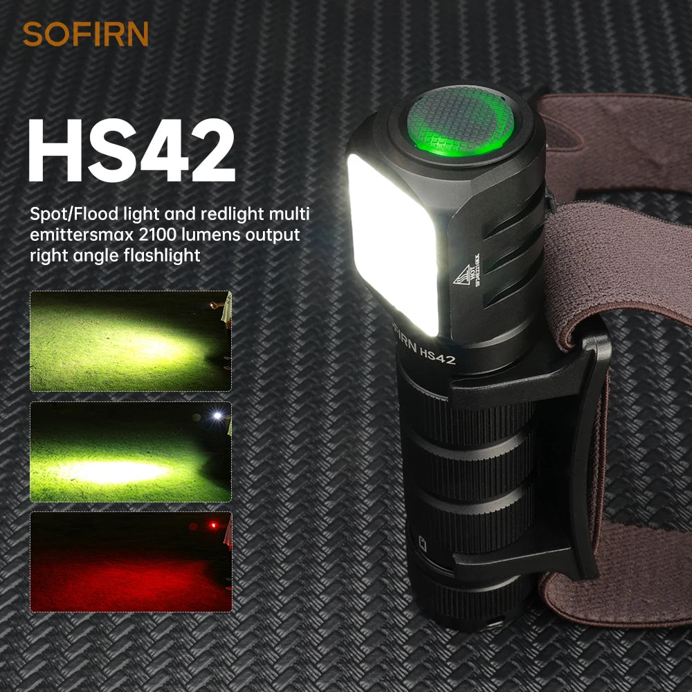 Sofirn HS42 USB C Rechargeable Headlamp With Magnetic Mount