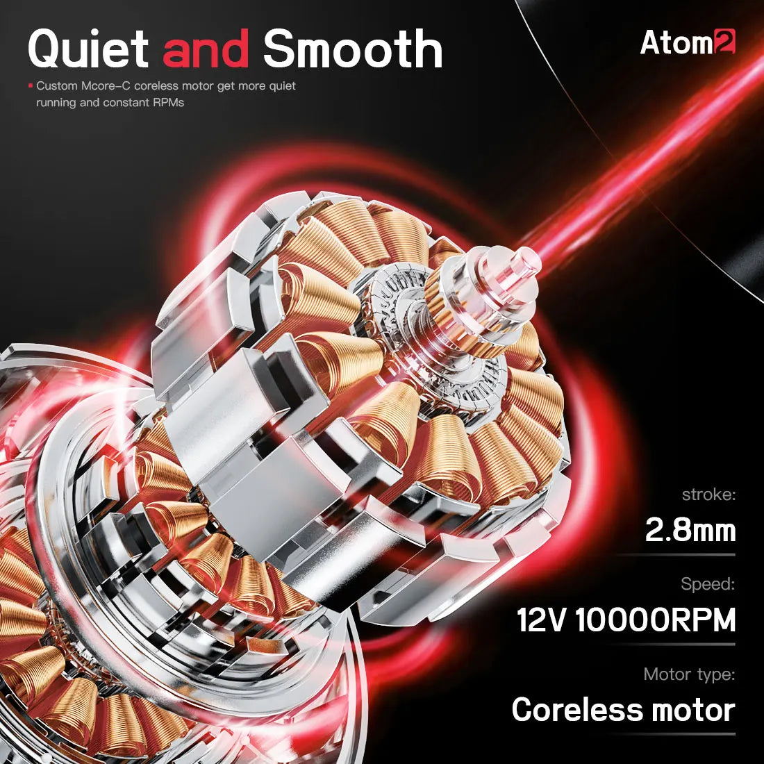 Dragonhawk Atom2 Wireless PMU Tattoo Pen With Five Preset Modes