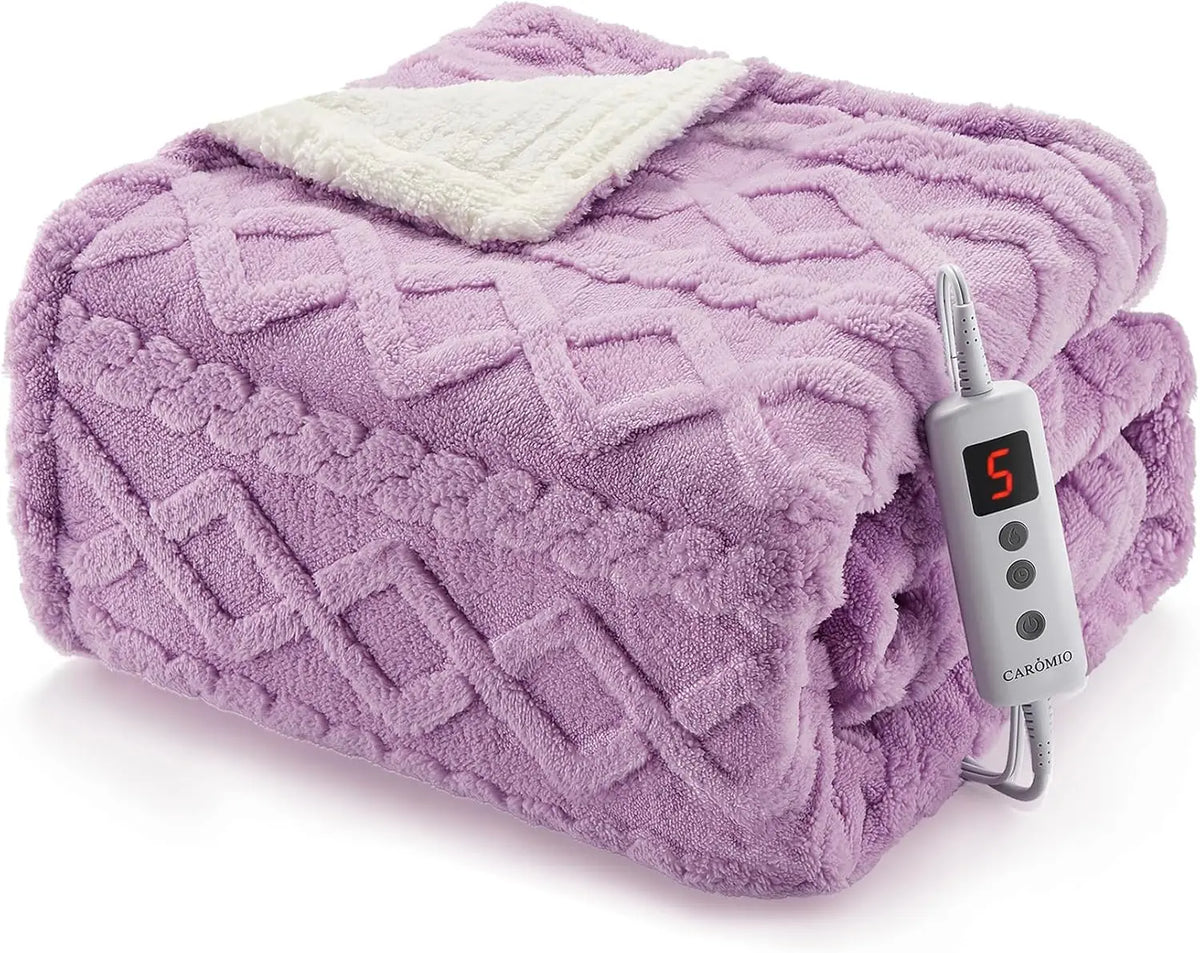 Garvee Premium Heated Electric Sherpa Throw Blanket